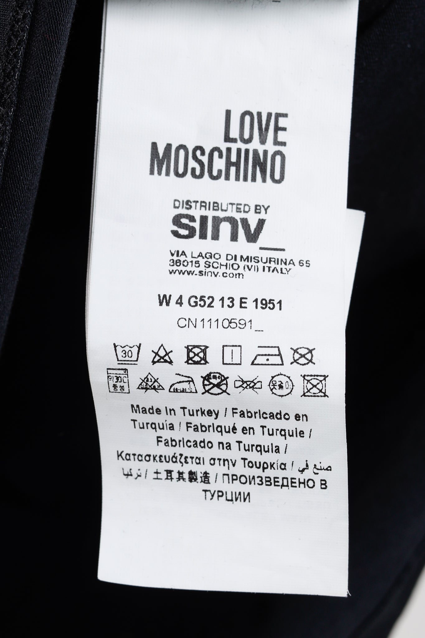Love Moschino Logo Graphic Long-Sleeve Black Tee