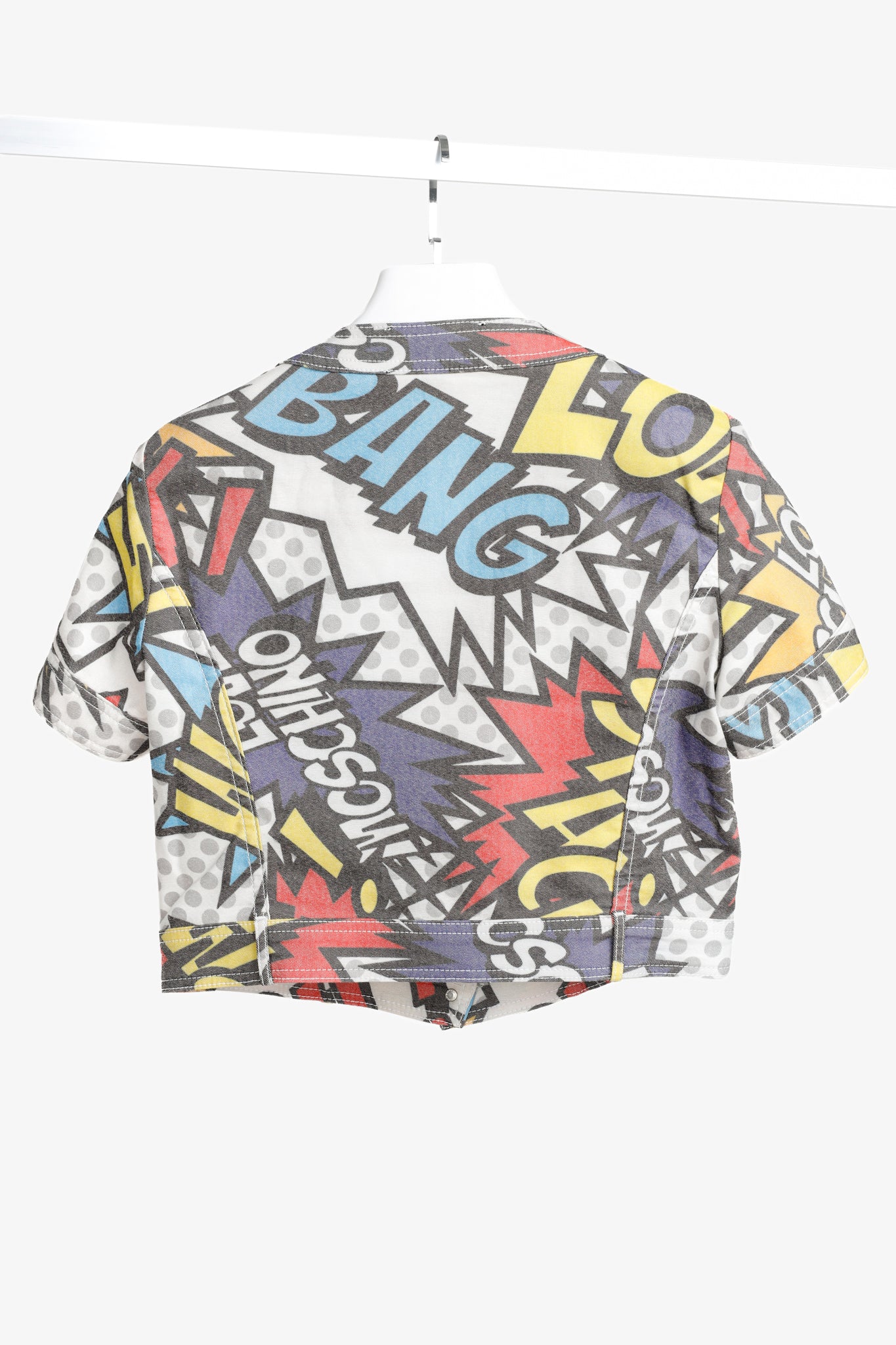 Love Moschino SS/14 Comic Short Sleeve Denim Jacket with Pins