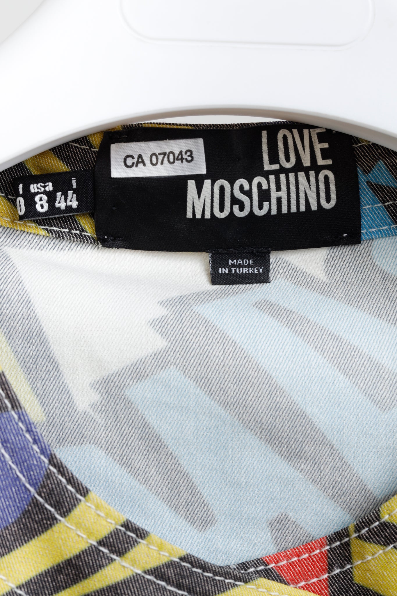 Love Moschino SS/14 Comic Short Sleeve Denim Jacket with Pins