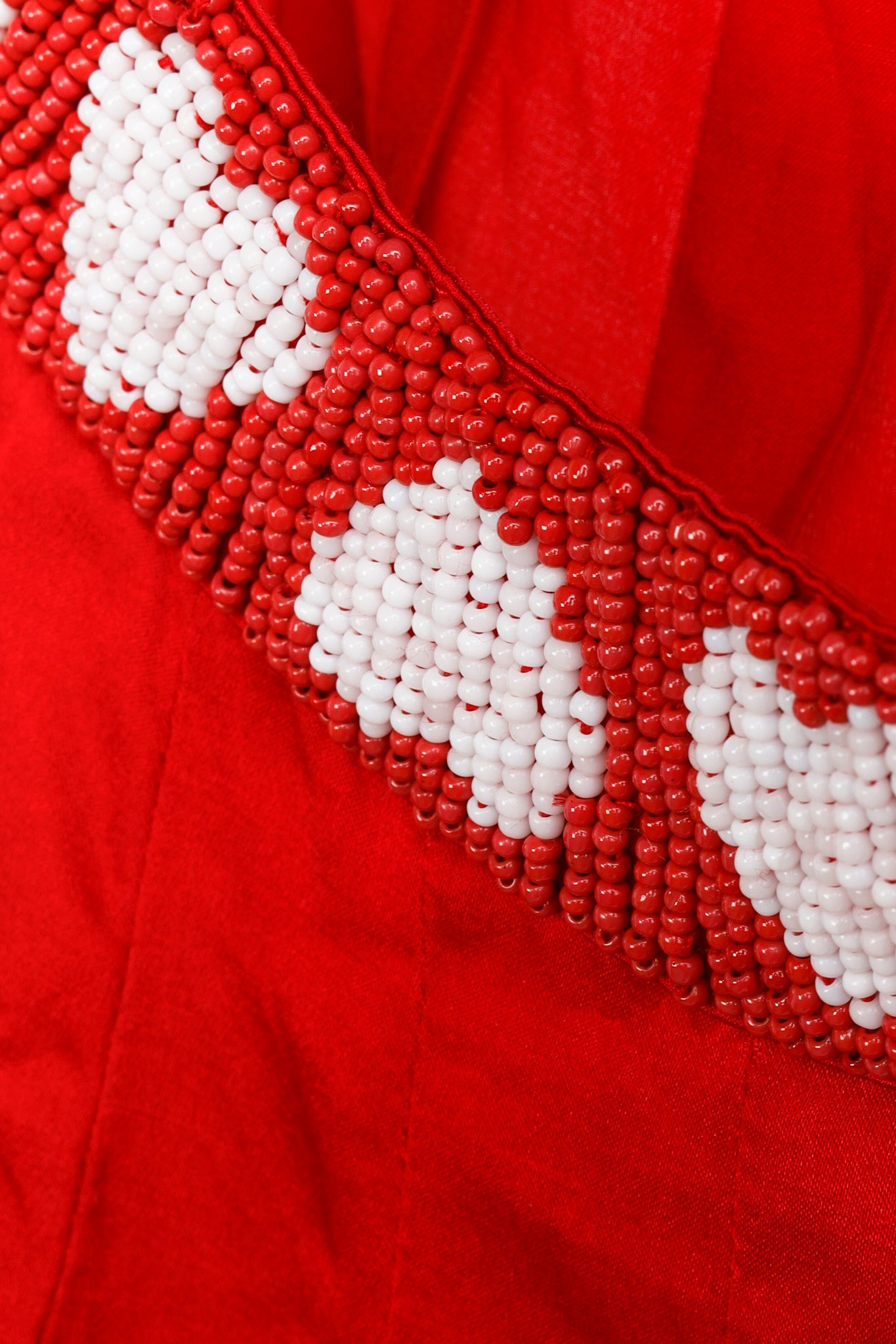 Love Moschino Beaded Hearts Collar Red Halter Blouse