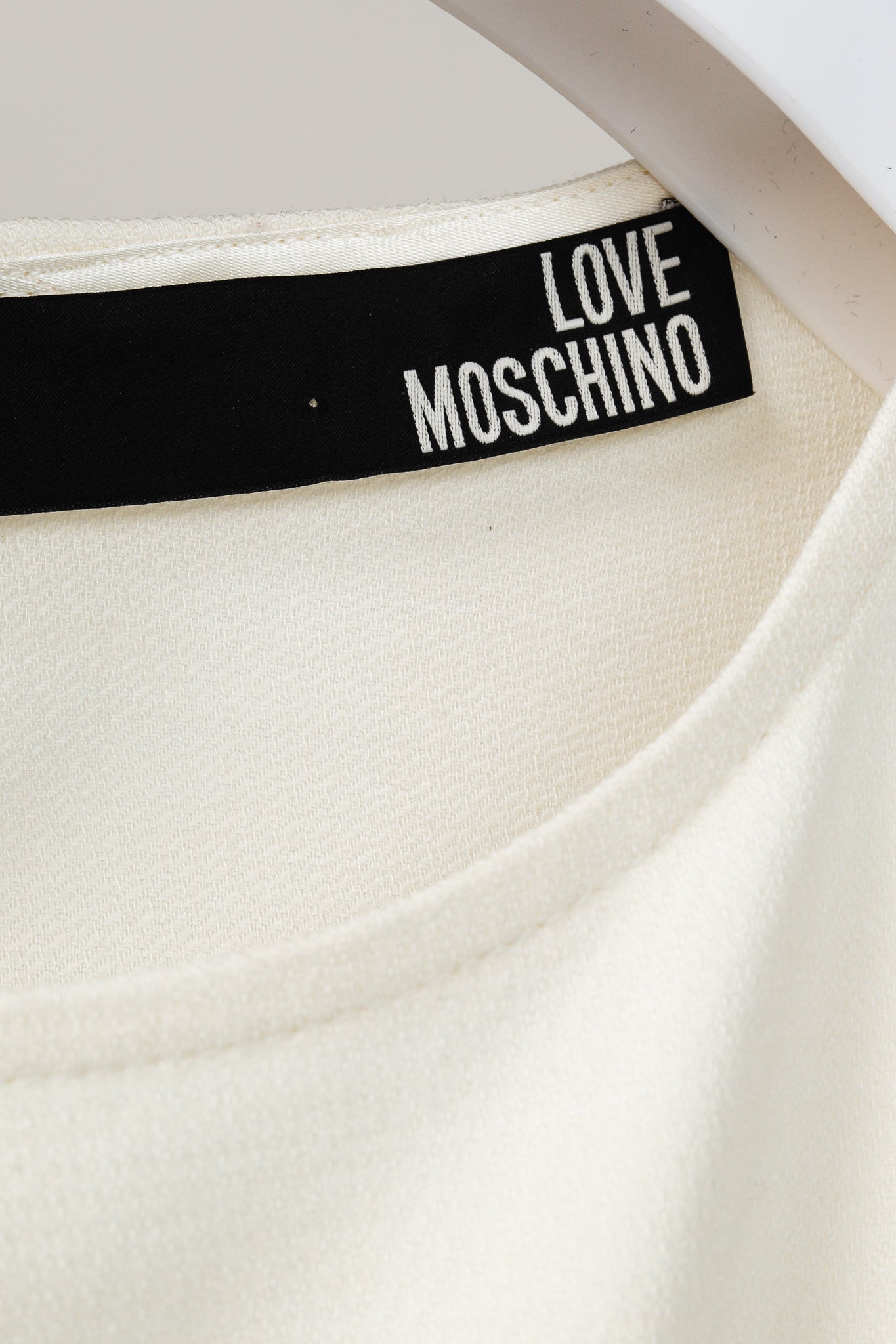 Love Moschino Cream Studded-Bow Mini Dress