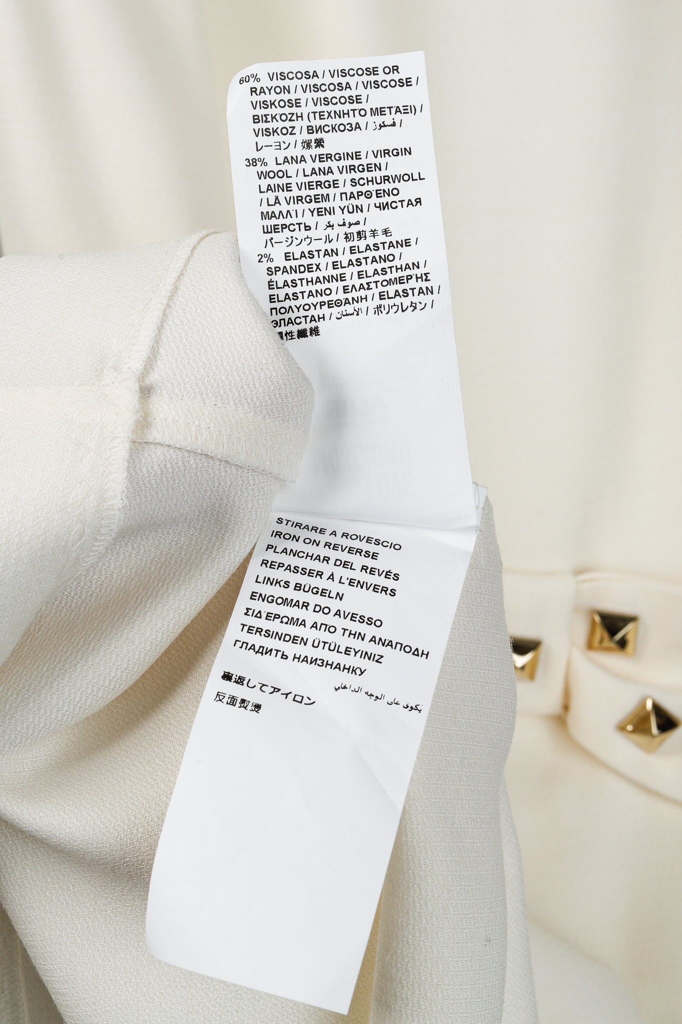 Love Moschino Cream Studded-Bow Mini Dress
