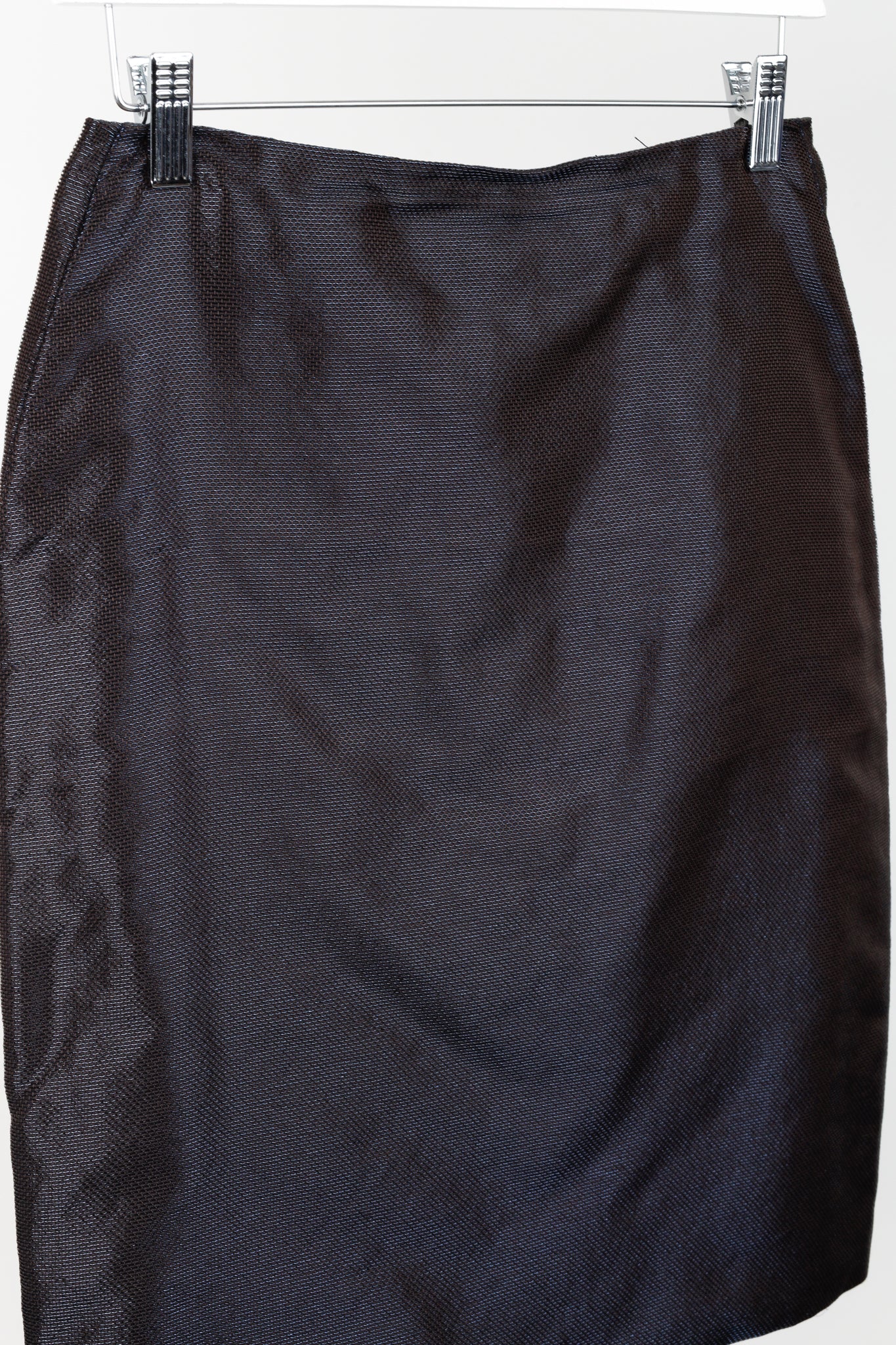 Paul Hardy Chapter 14 Gunmetal Blue Ribbon Trim Rear Zipper Skirt
