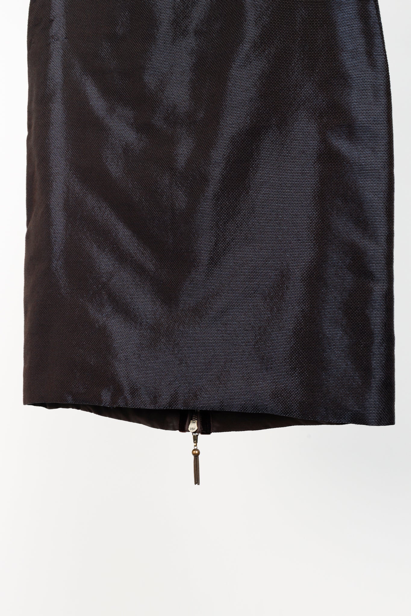 Paul Hardy Chapter 14 Gunmetal Blue Ribbon Trim Rear Zipper Skirt
