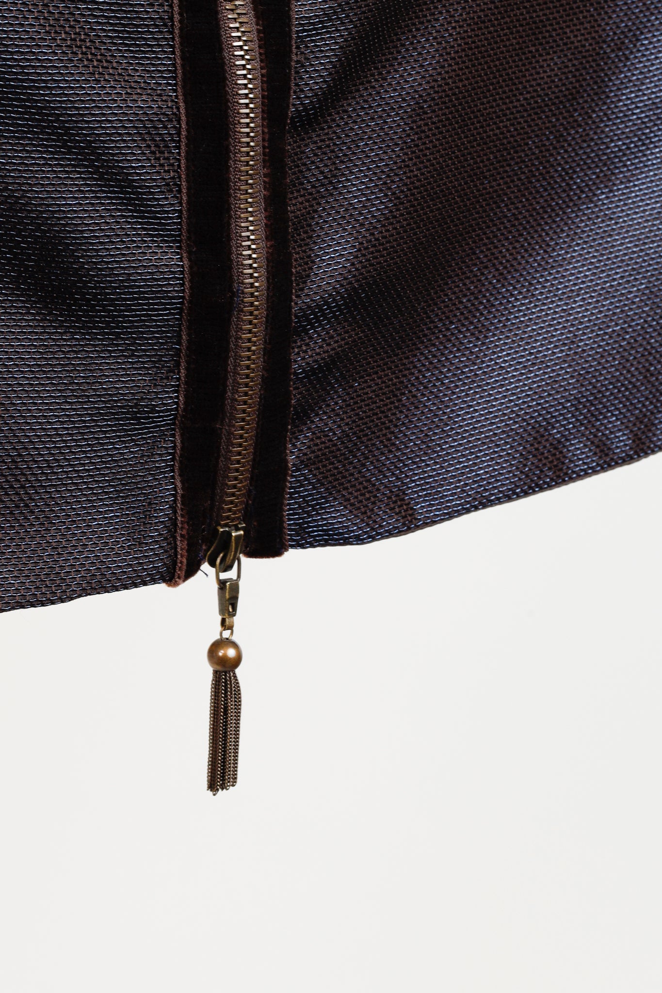 Paul Hardy Chapter 14 Gunmetal Blue Ribbon Trim Rear Zipper Skirt
