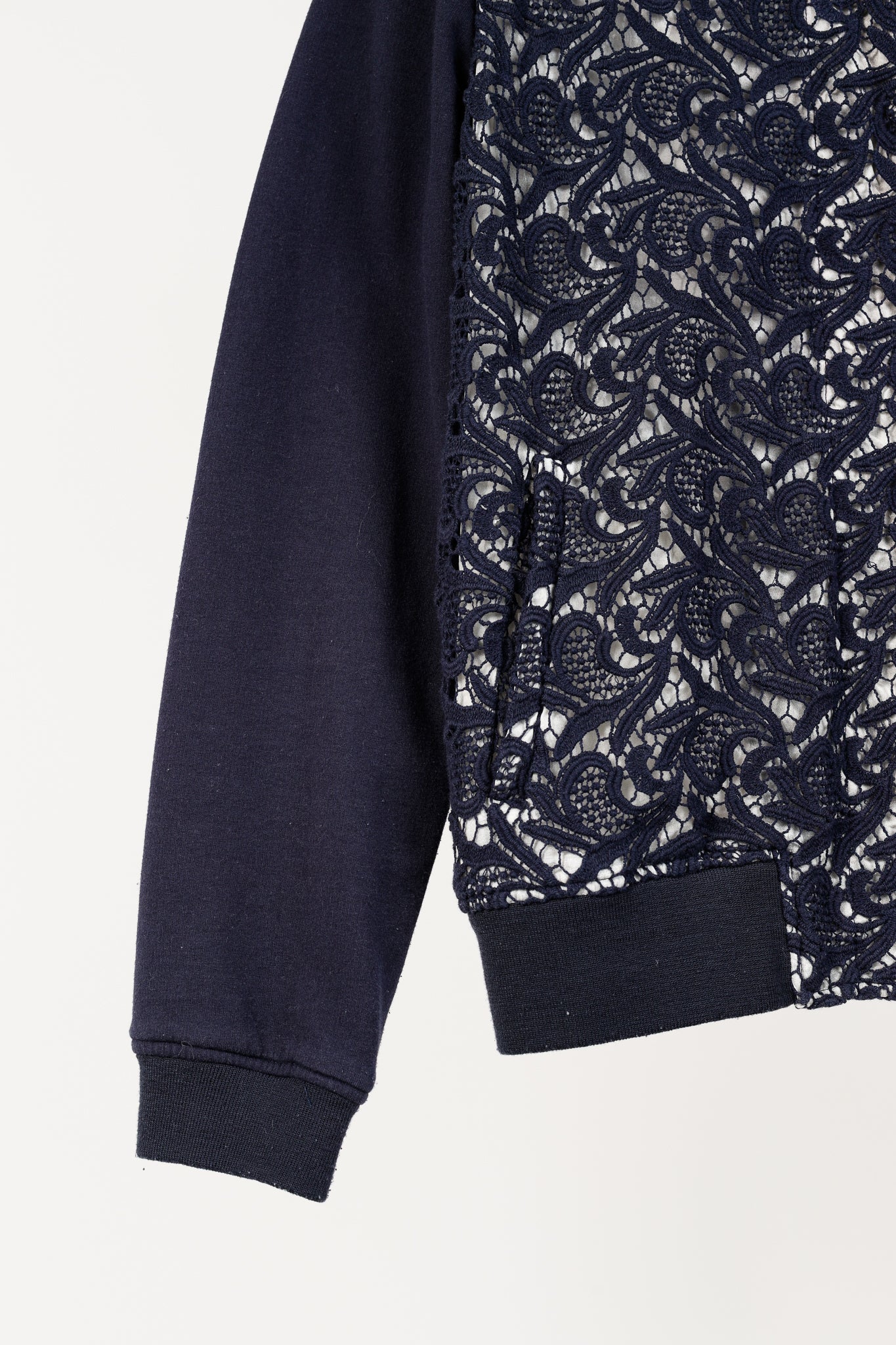 Paul & Joe Sister Navy Lace Bomber Jacket