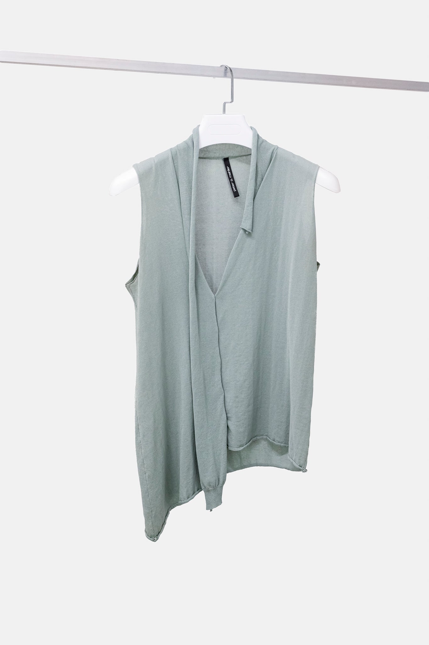 Peter O. Mahler Green Asymmetrical Blouse
