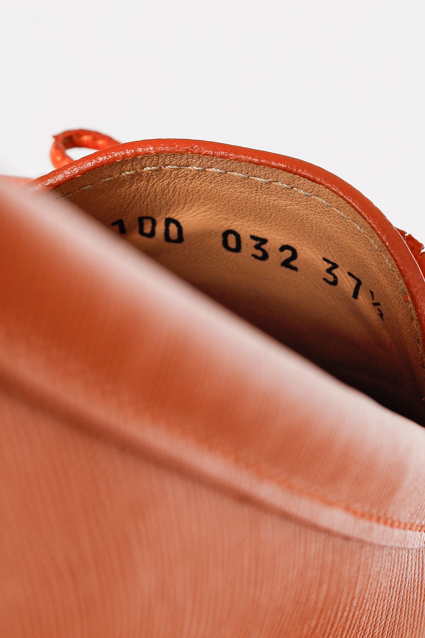Prada Orange Saffiano Leather Tassel-Bow Loafers
