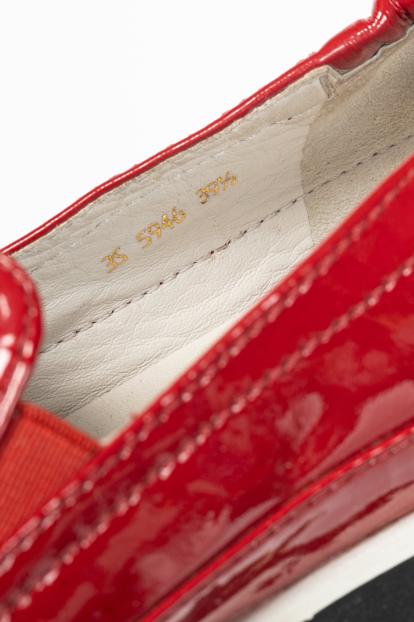 Prada Red Patent Leather Slip-On Loafers