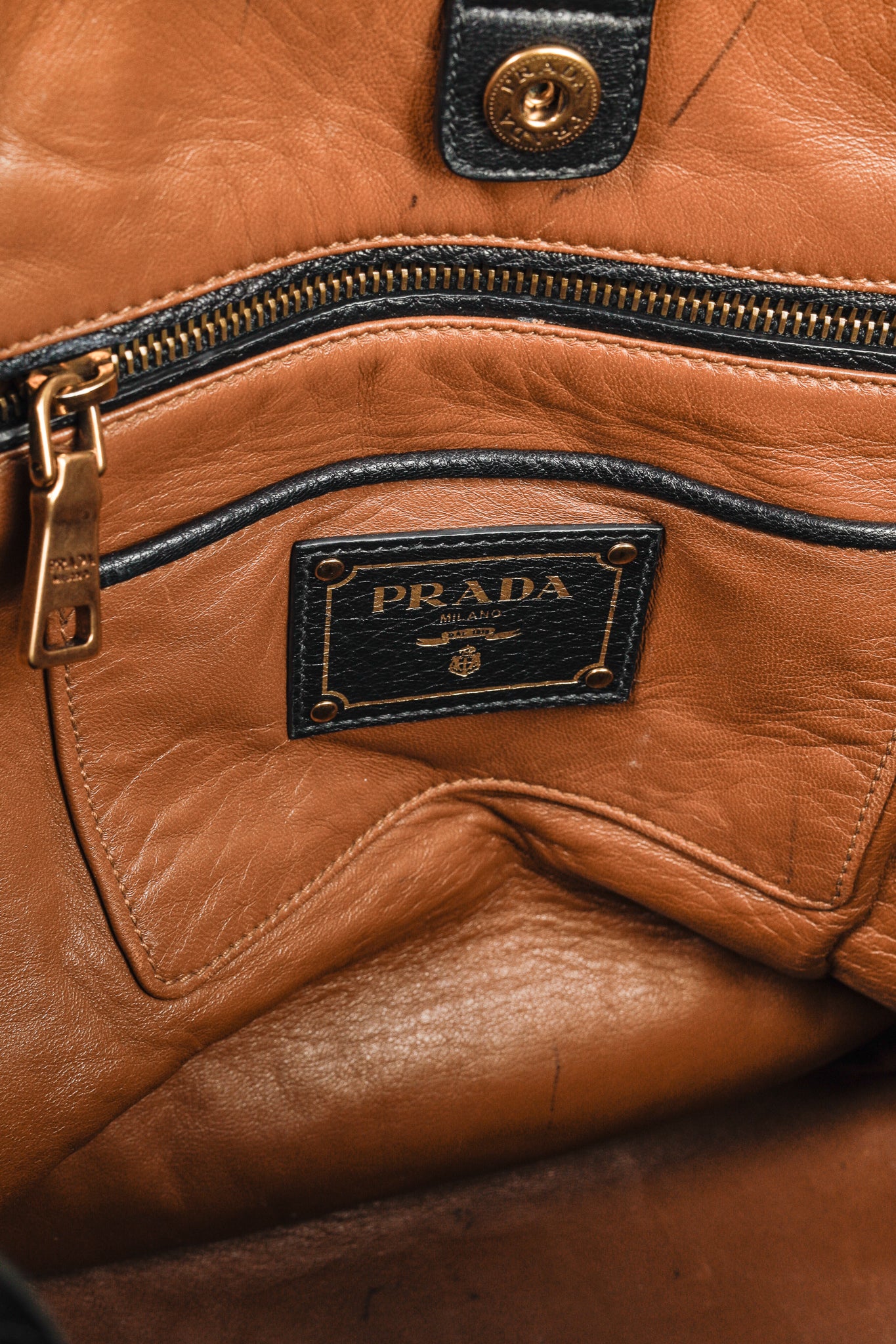 Prada Cervo Black Fringe Deerskin Leather Tote