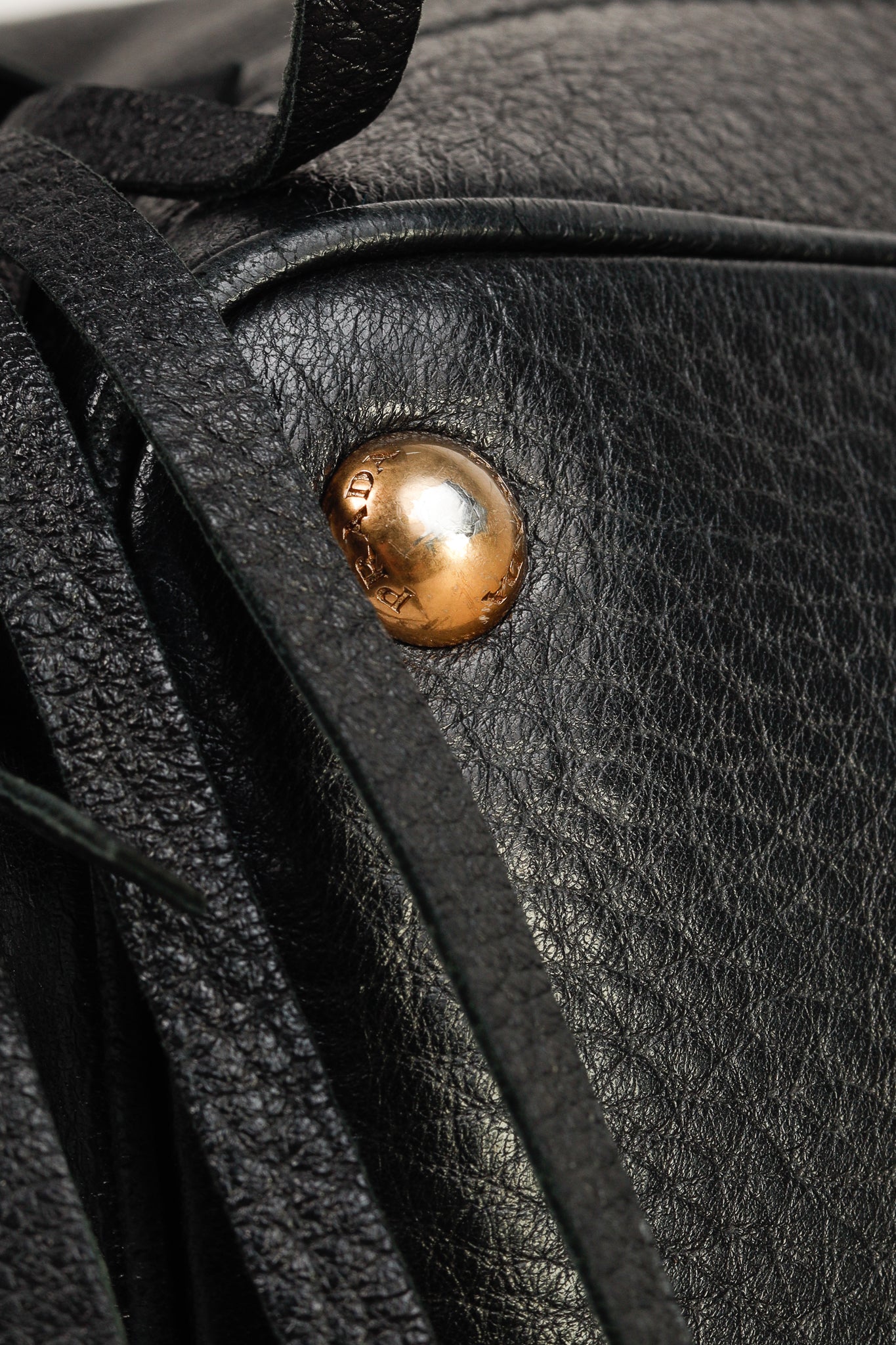 Prada Cervo Black Fringe Deerskin Leather Tote