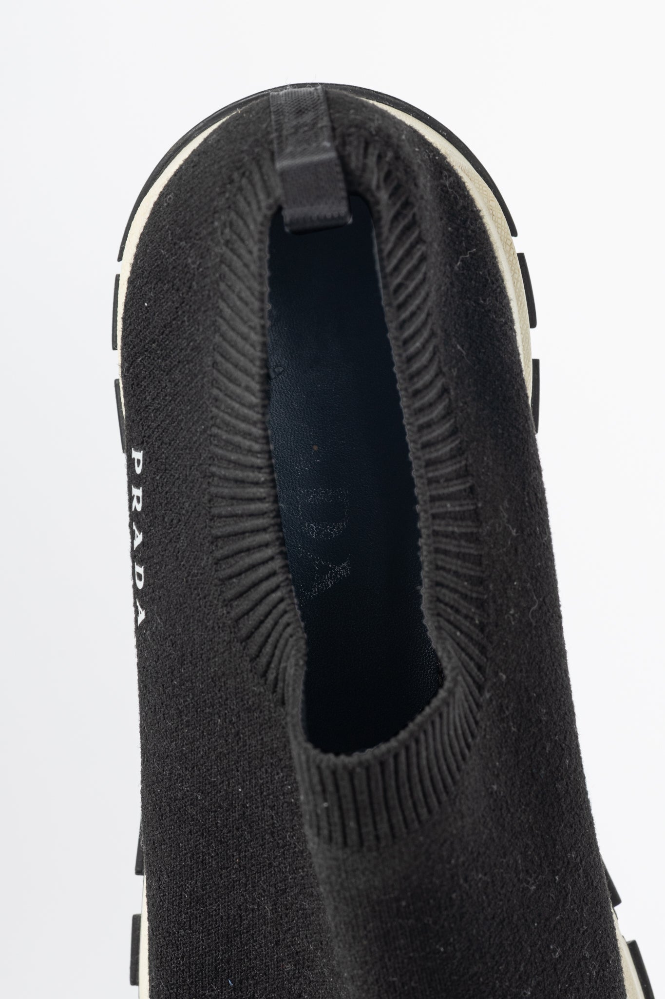 Prada Black Knit Slip-On Sock Sneakers