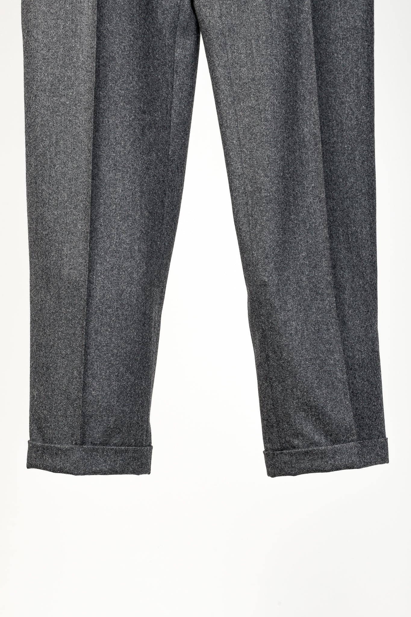 Prada Grey Wool-Suiting Cuffed Trousers