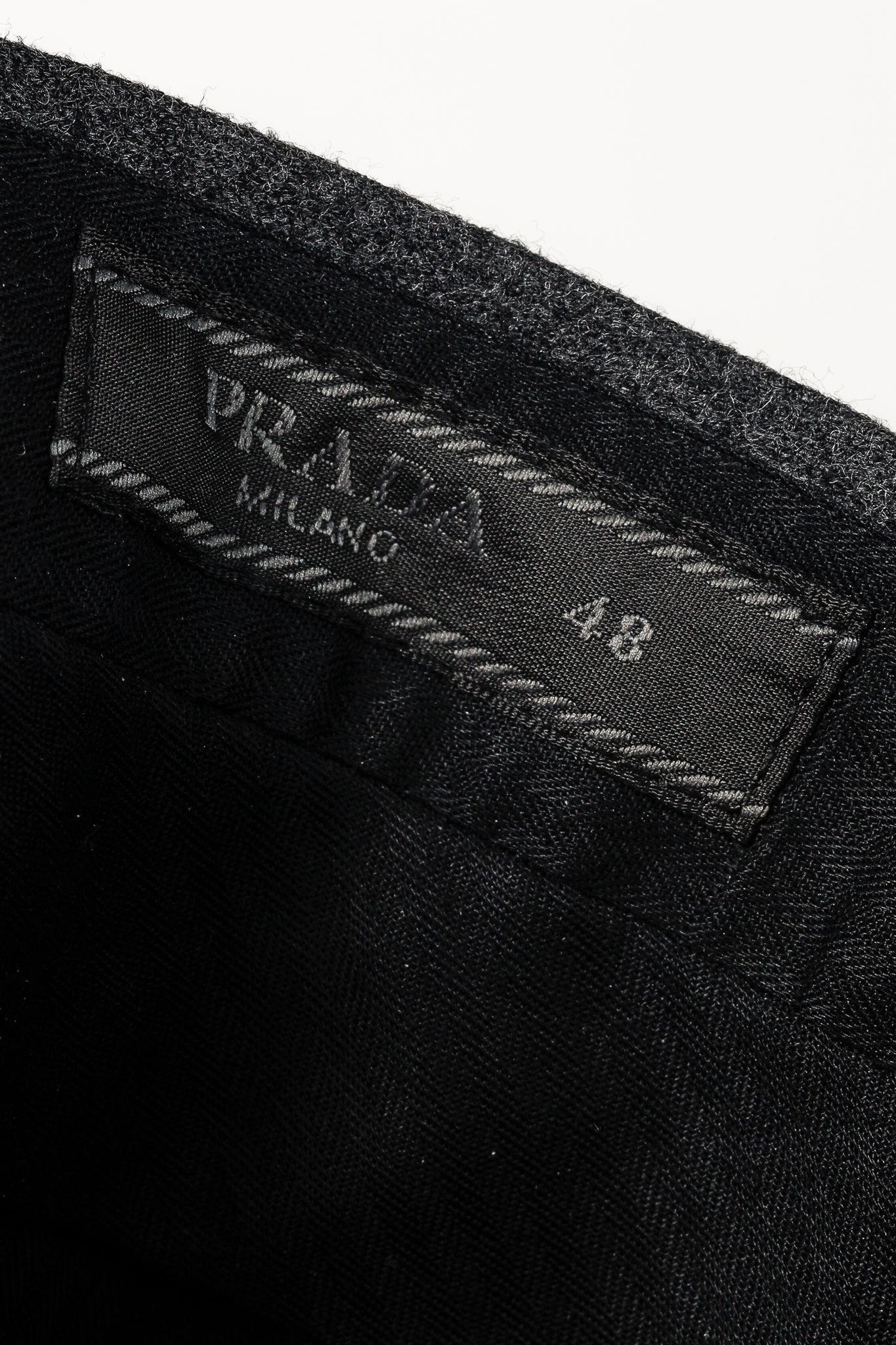 Prada Grey Wool-Suiting Cuffed Trousers