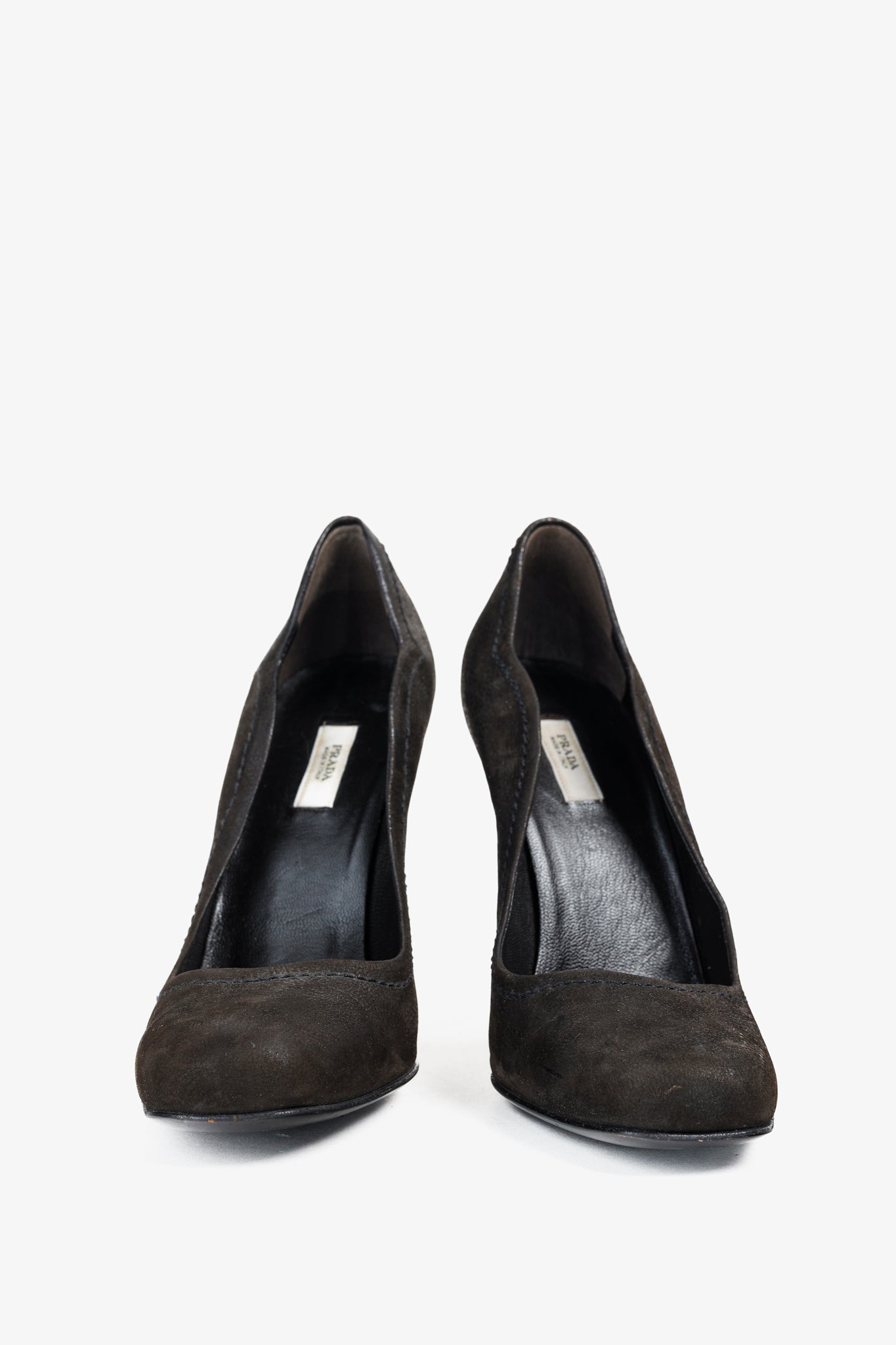 Prada AW/04 Sculptured Curves Black Leather Pumps