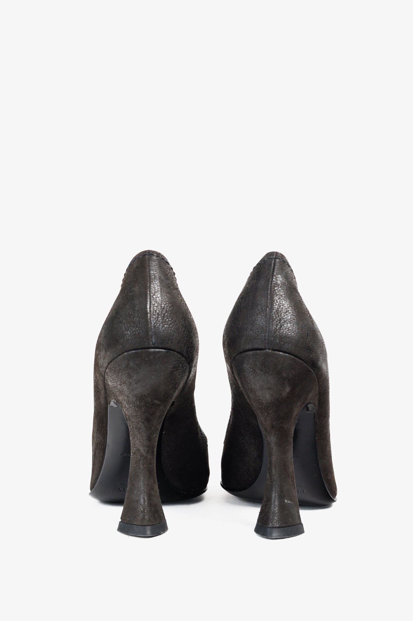 Prada AW/04 Sculptured Curves Black Leather Pumps
