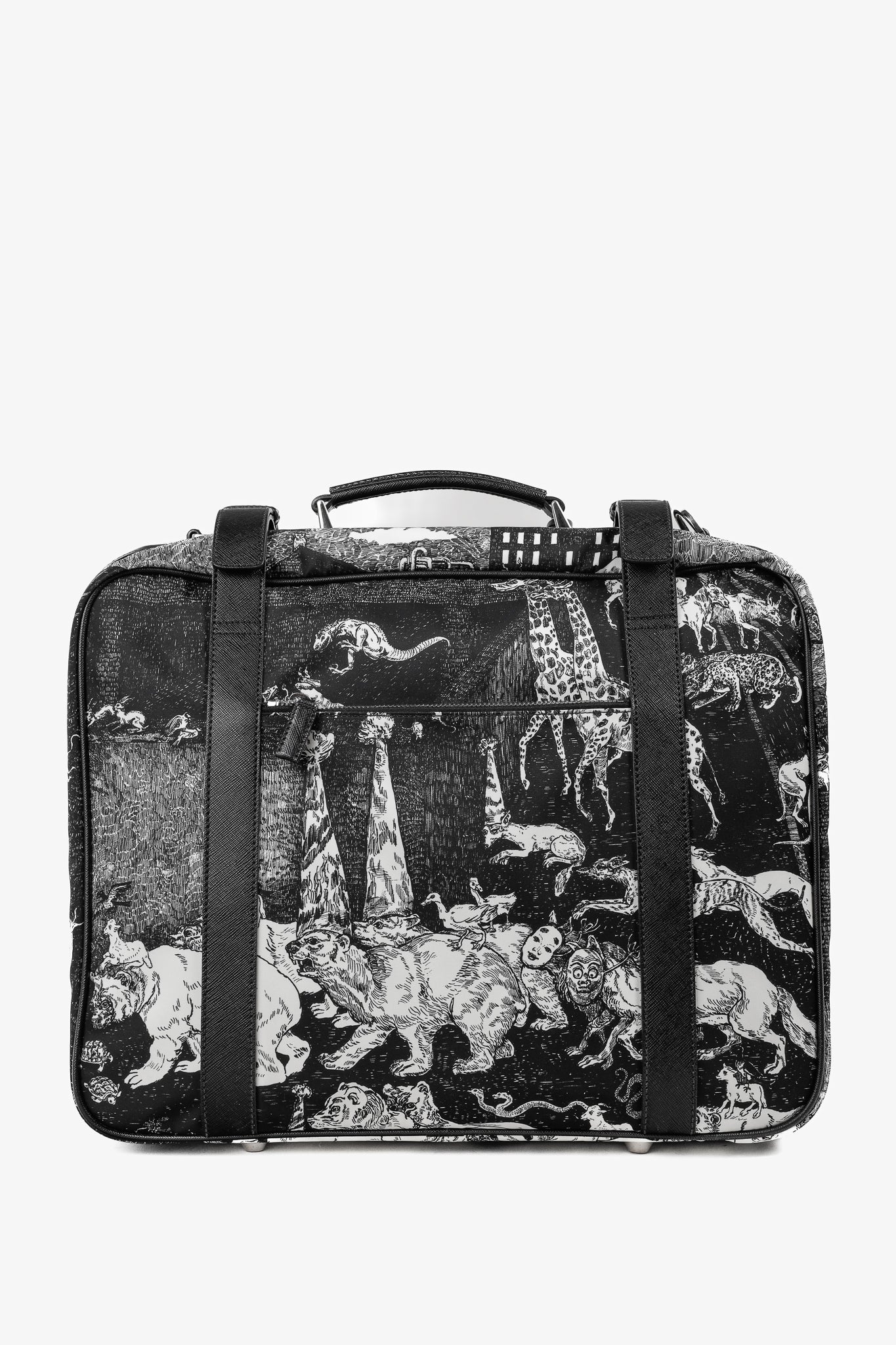 Prada AW/16 Animal Kingdom Nero & Avorio Tessuto Suitcase