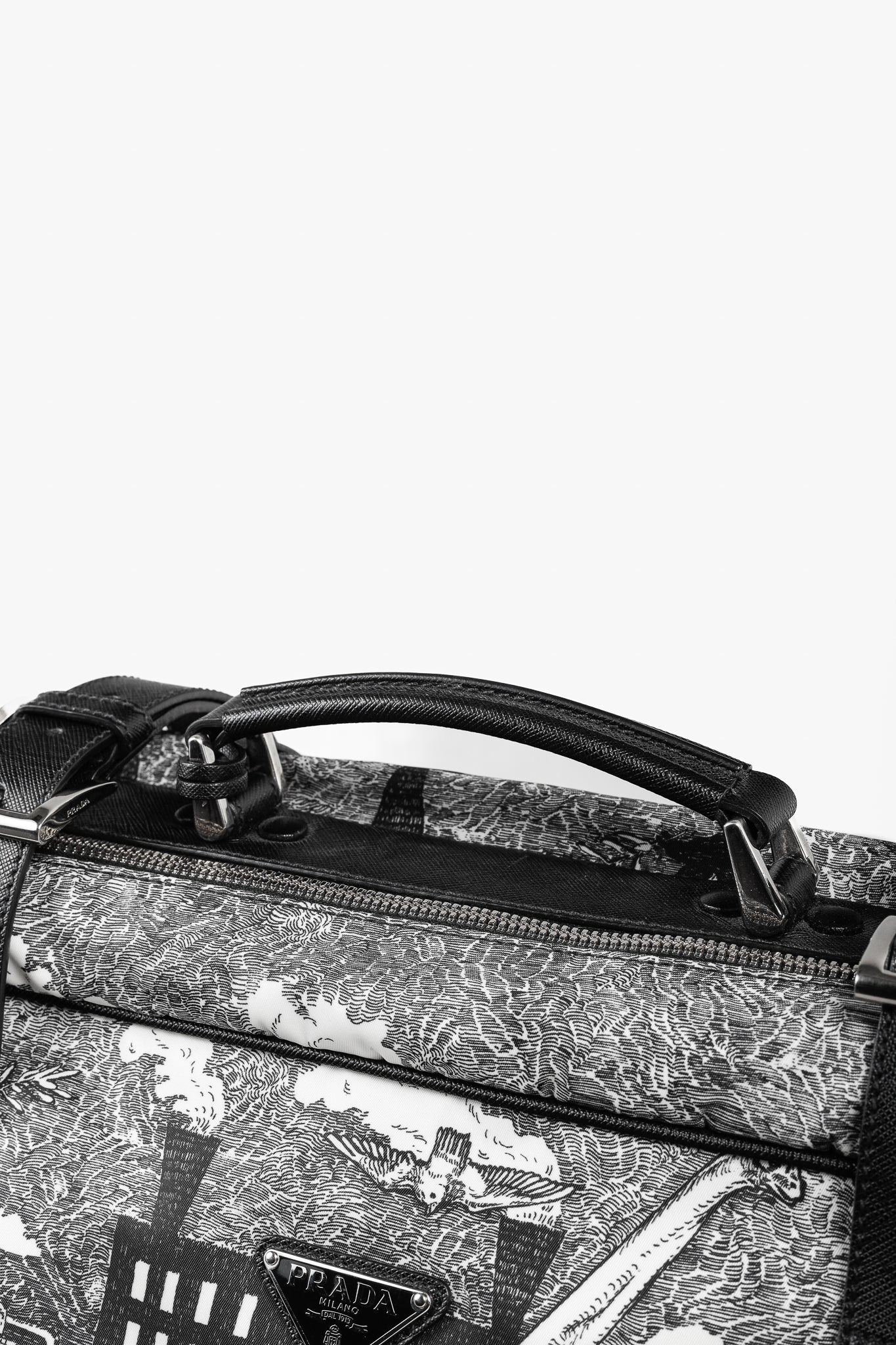 Prada AW/16 Animal Kingdom Nero & Avorio Tessuto Suitcase