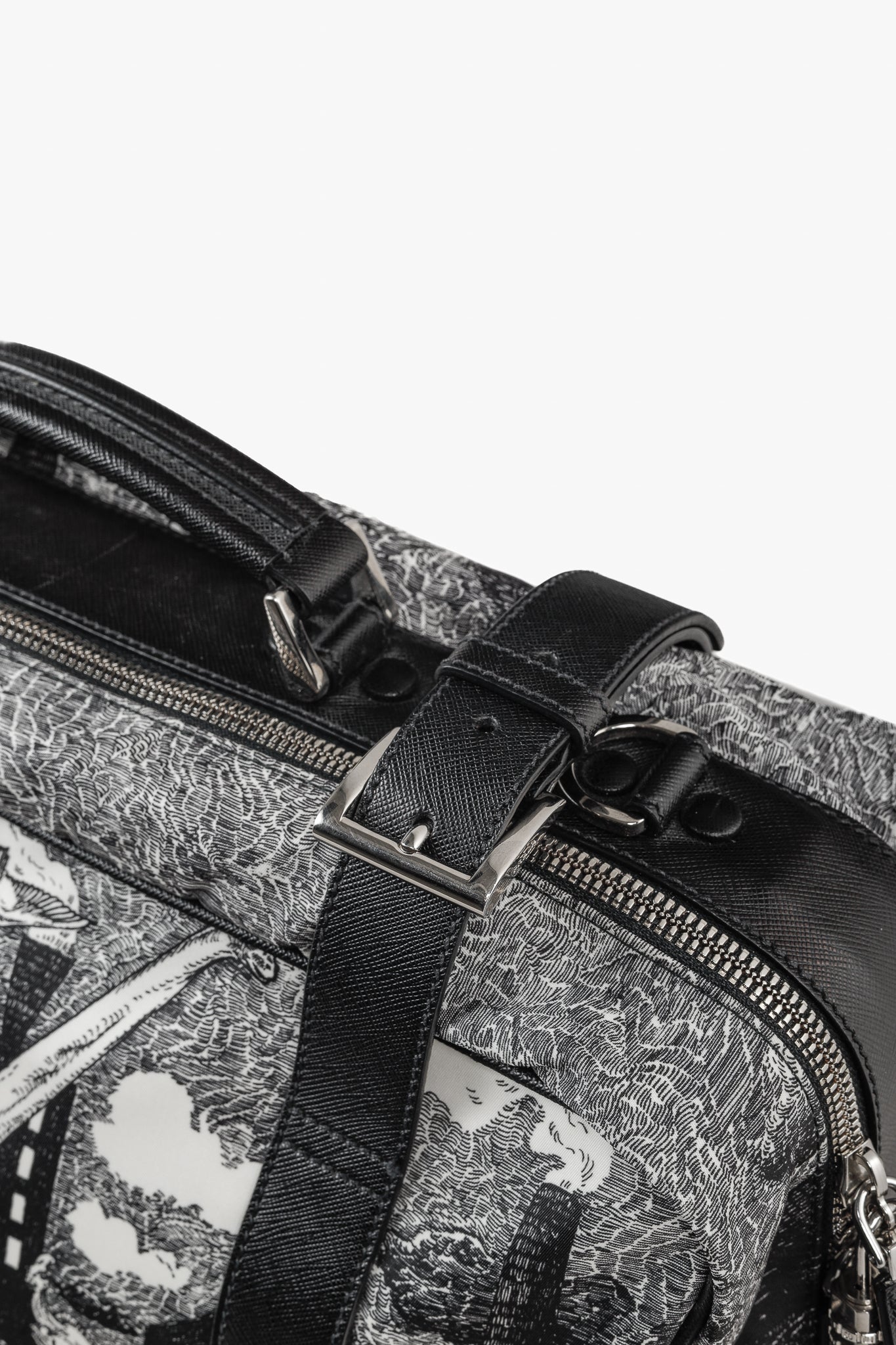 Prada AW/16 Animal Kingdom Nero & Avorio Tessuto Suitcase