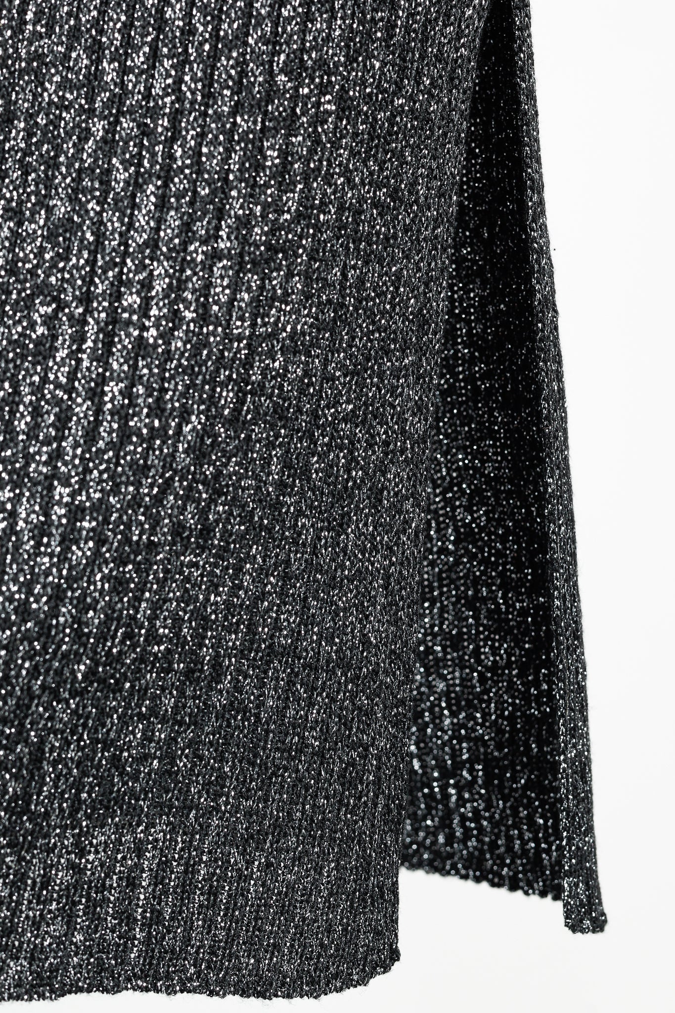 Proenza Schouler White Label Black & Silver Lurex Ribbed-Knit Sweater
