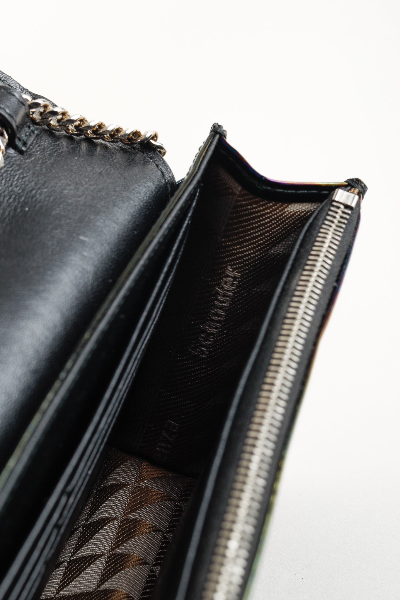 Proenza Schouler PS11 Oil Slick Leather Chain Wallet