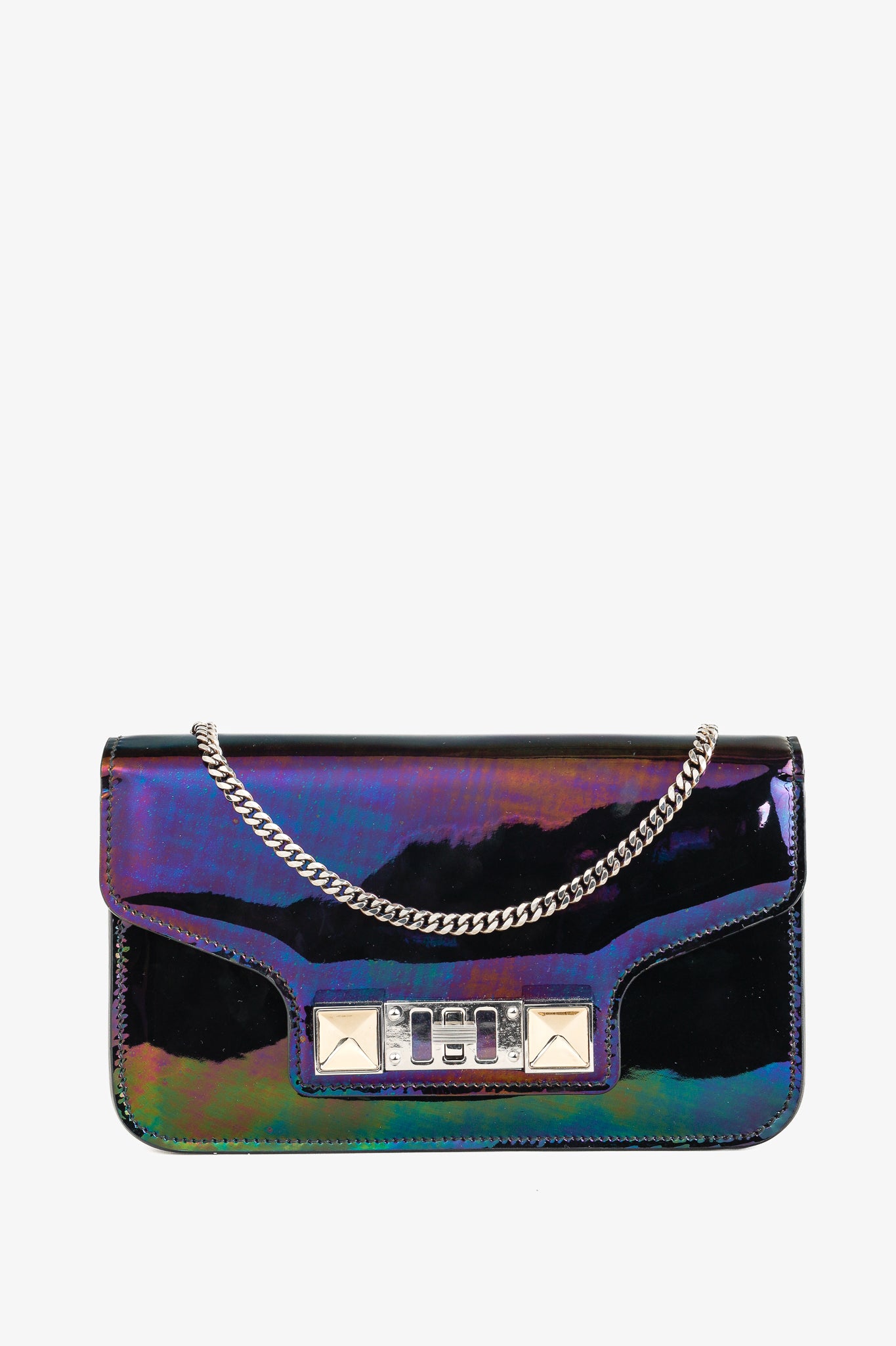 Proenza Schouler PS11 Oil Slick Leather Chain Wallet