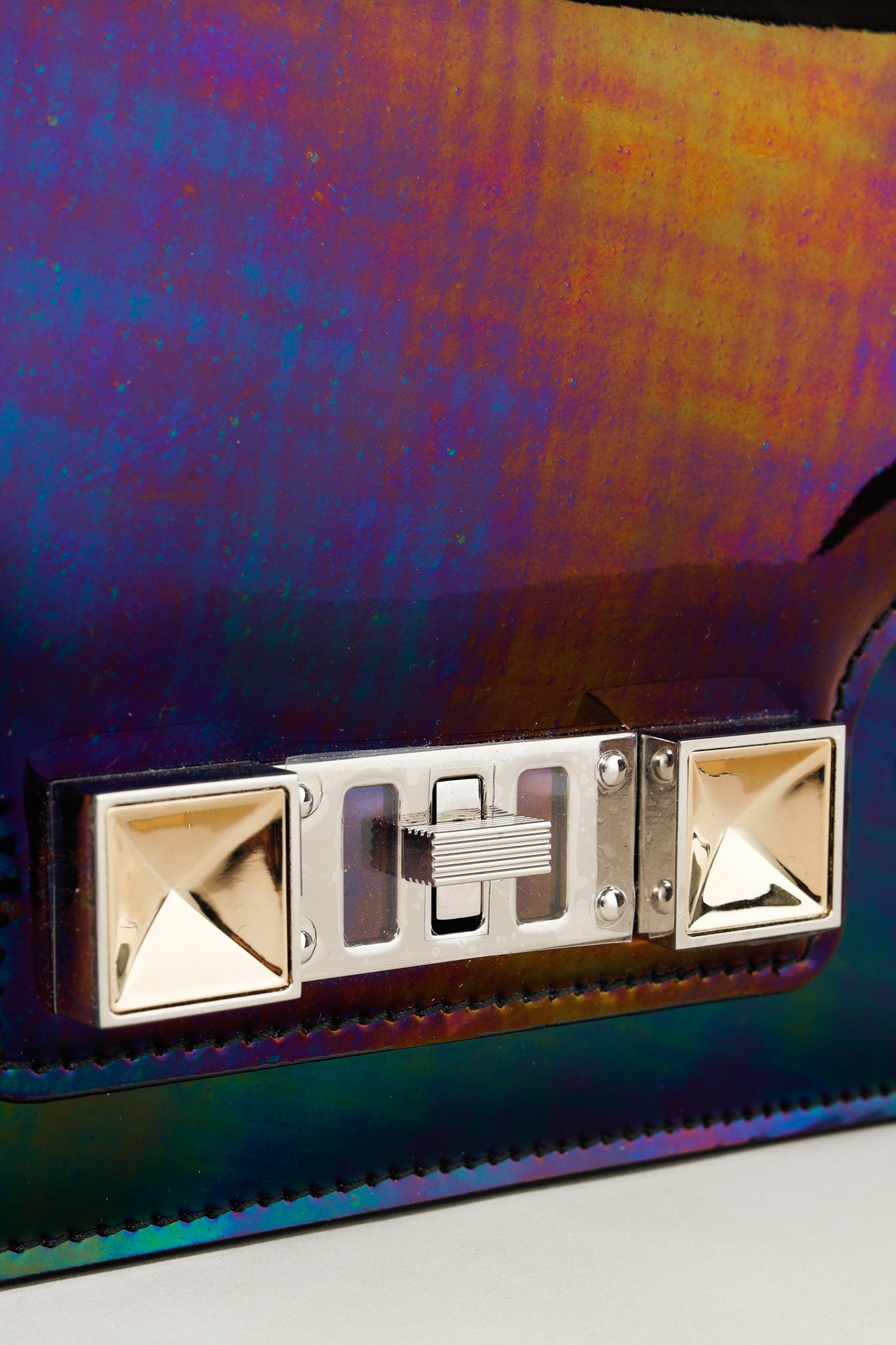 Proenza Schouler PS11 Oil Slick Leather Chain Wallet