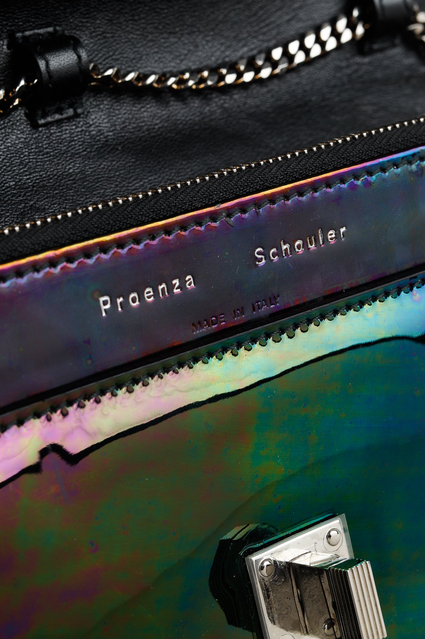 Proenza Schouler PS11 Oil Slick Leather Chain Wallet