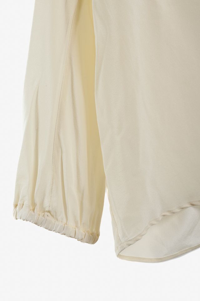 Etro Cream Silk Cowl Neck Tunic