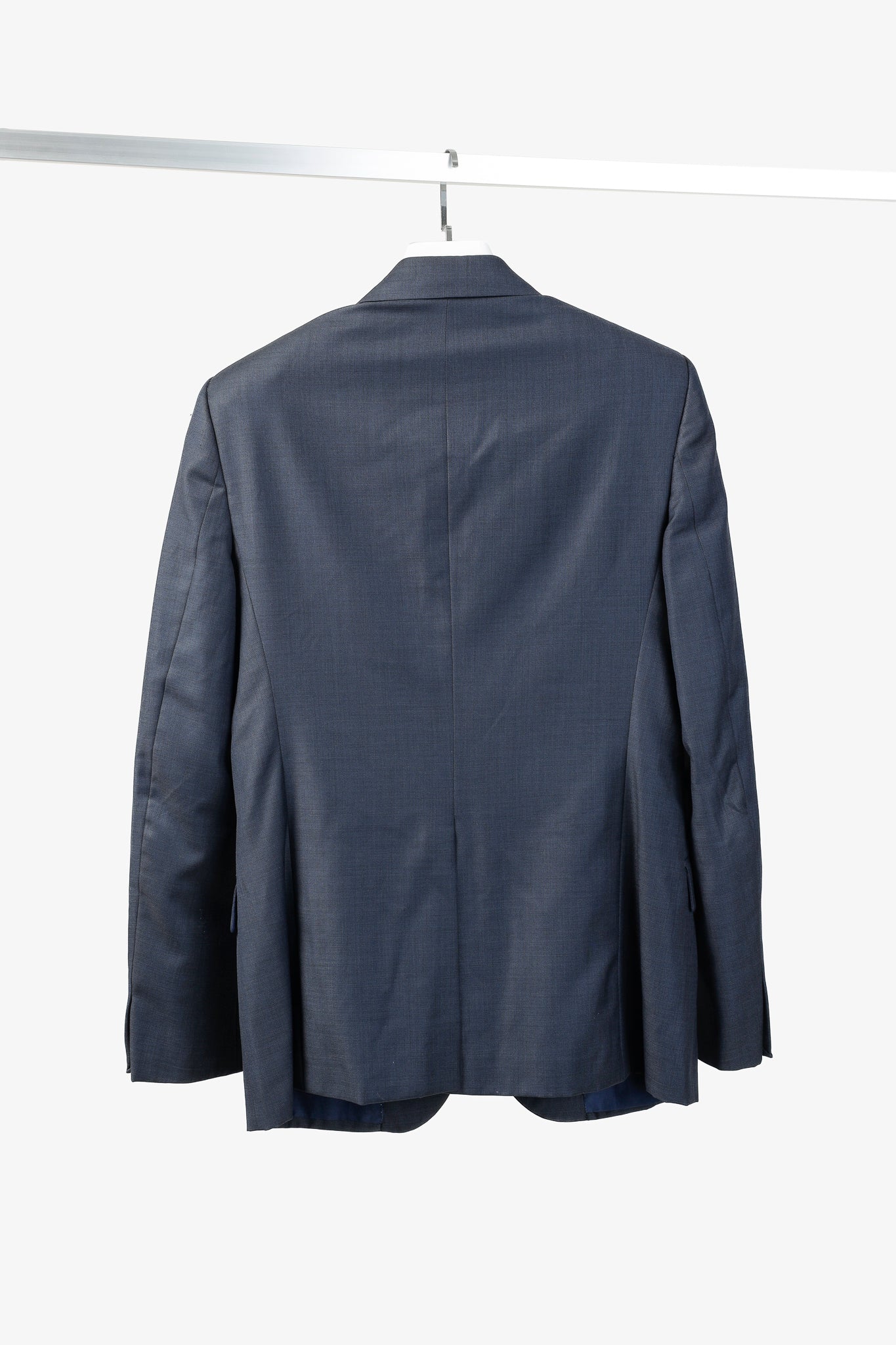 Rag & Bone Navy Blue Wool-Suiting Tailored Blazer