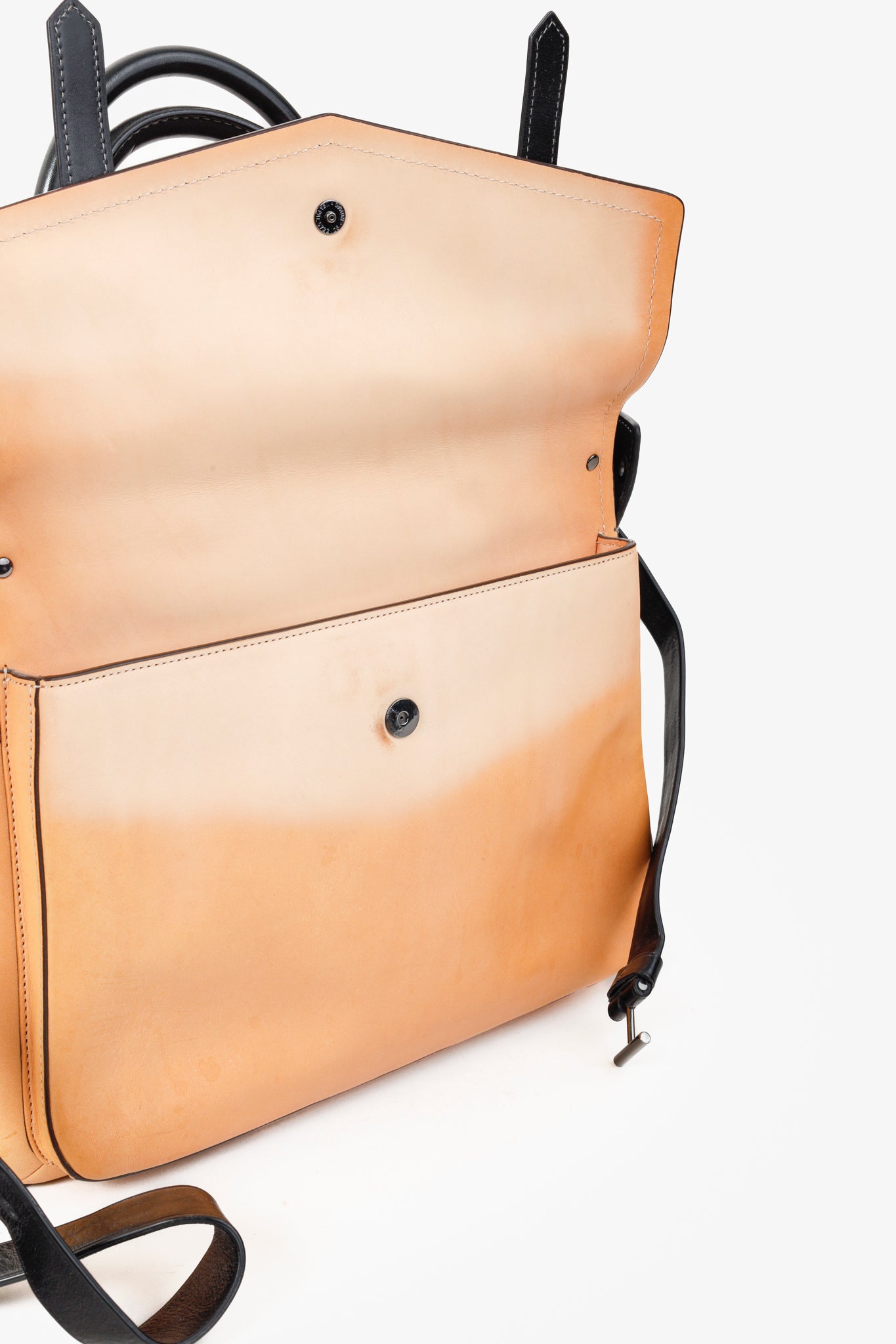 Reed Krakoff Tri-Colour Black Brown Belted Tote Bag