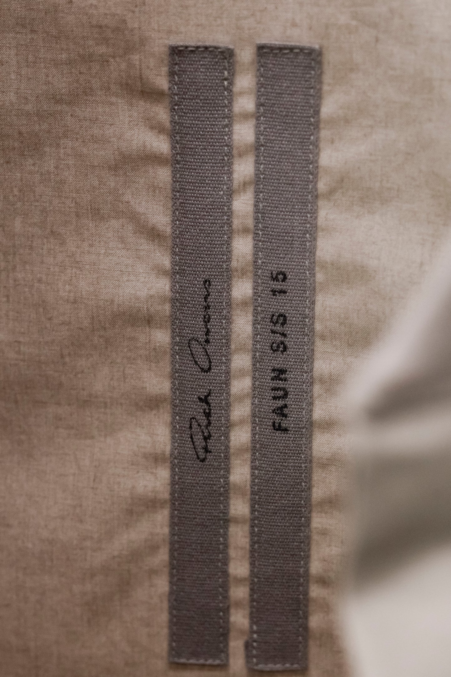Rick Owens Faun SS15 Taupe Long Shirt