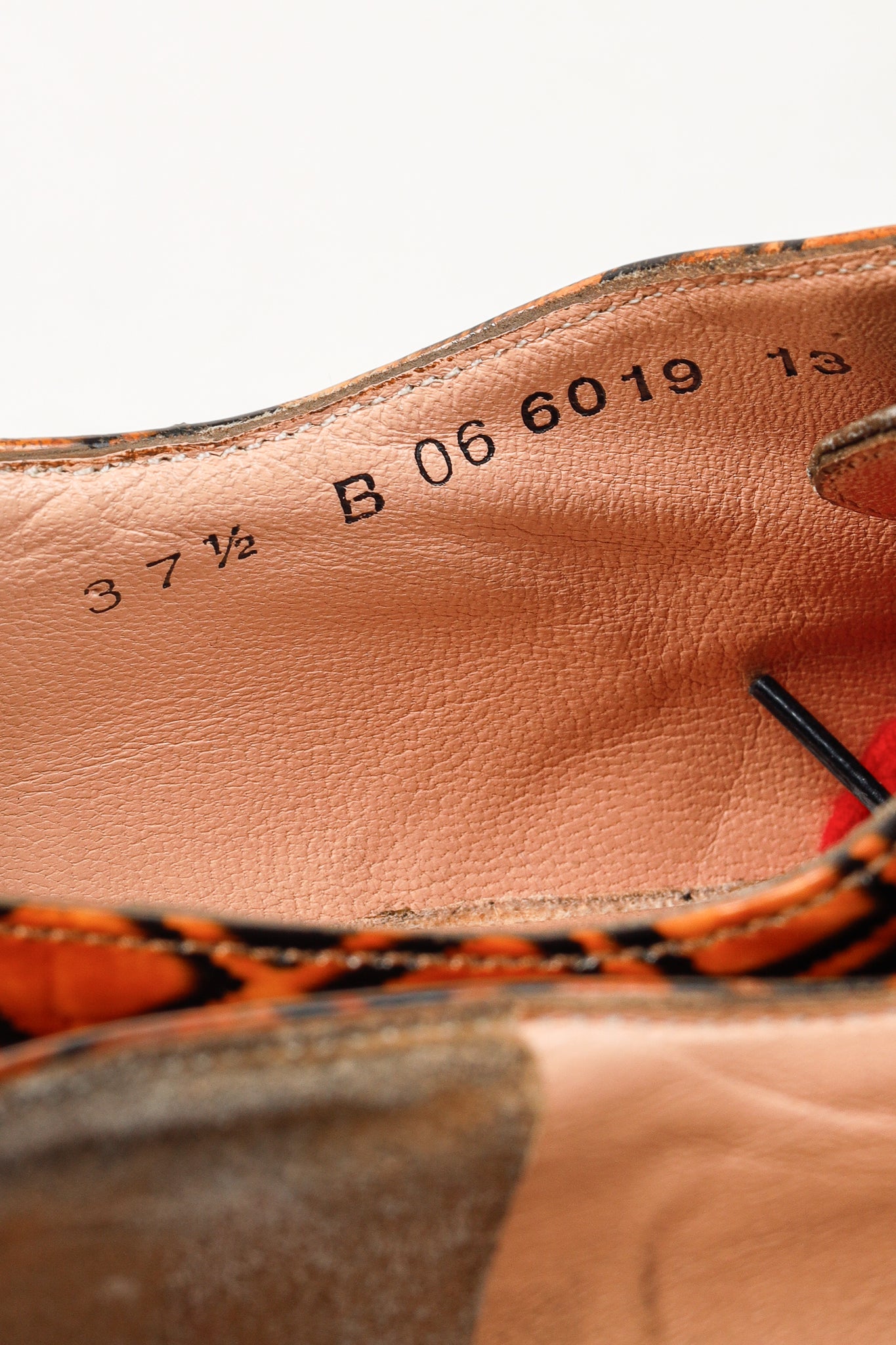 Robert Clergerie Brown Geometric-Pattern Lug Sole Patent Leather Derby Shoes