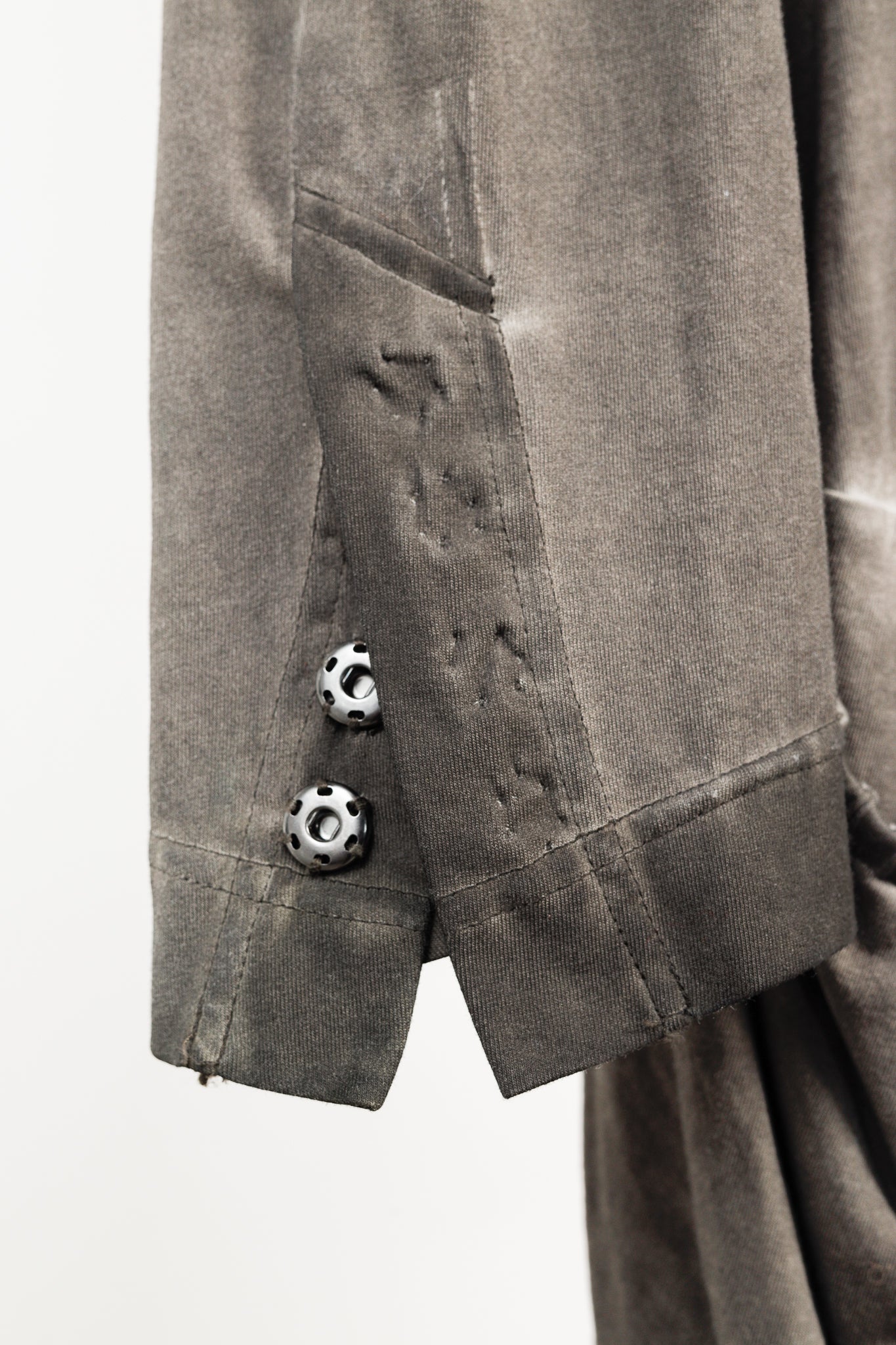 Rundholz Distressed Brown Grey Ombre Rounded Hem Cardigan