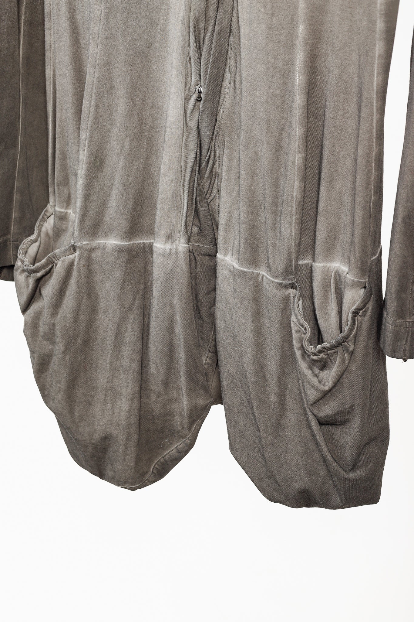 Rundholz Distressed Brown Grey Ombre Rounded Hem Cardigan