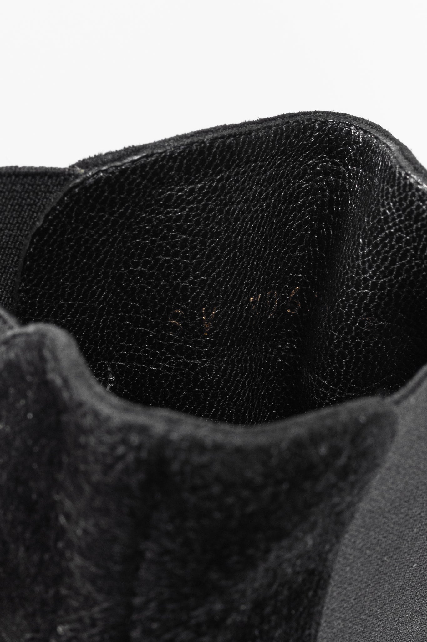 Yves Saint Laurent Nero Suede Chelsea Wedge Booties