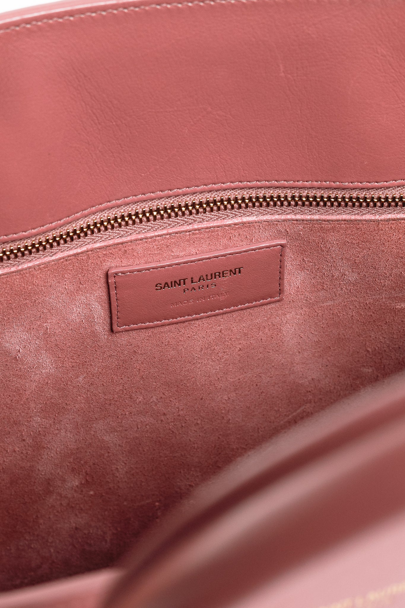 Saint Laurent Classic Small Sac de Jour Dark Rose Calfskin Tote