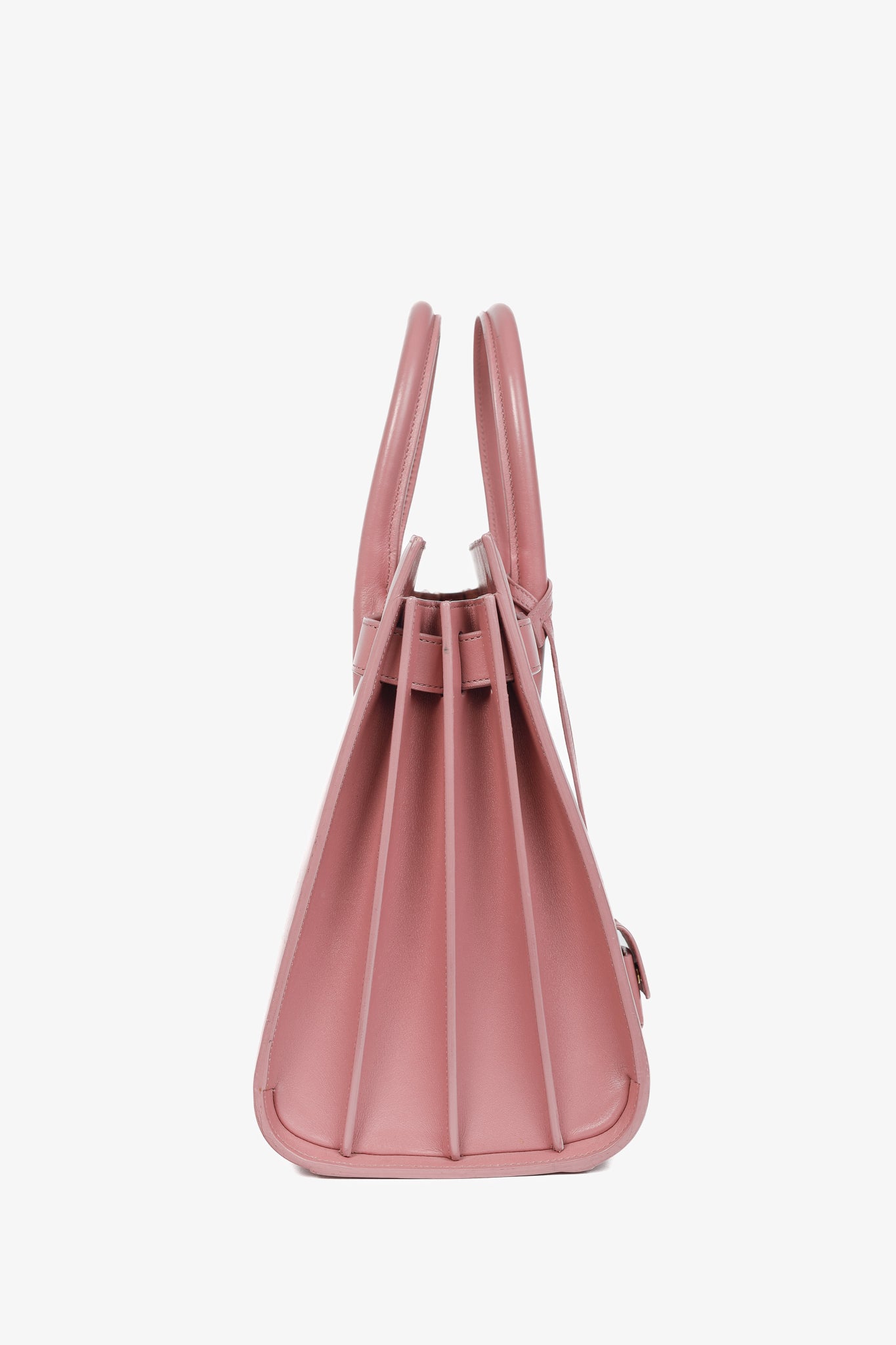 Saint Laurent Classic Small Sac de Jour Dark Rose Calfskin Tote