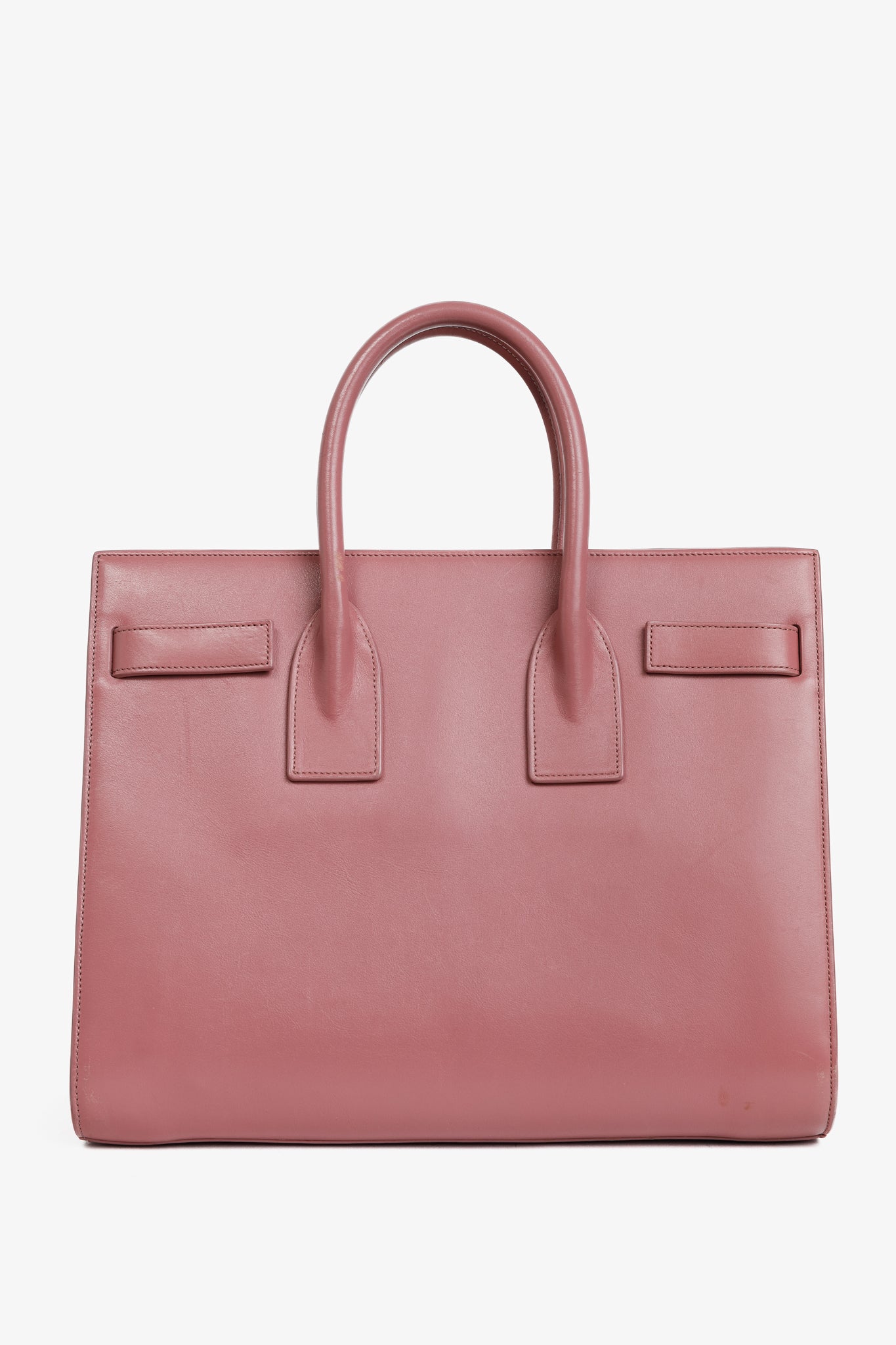 Saint Laurent Classic Small Sac de Jour Dark Rose Calfskin Tote
