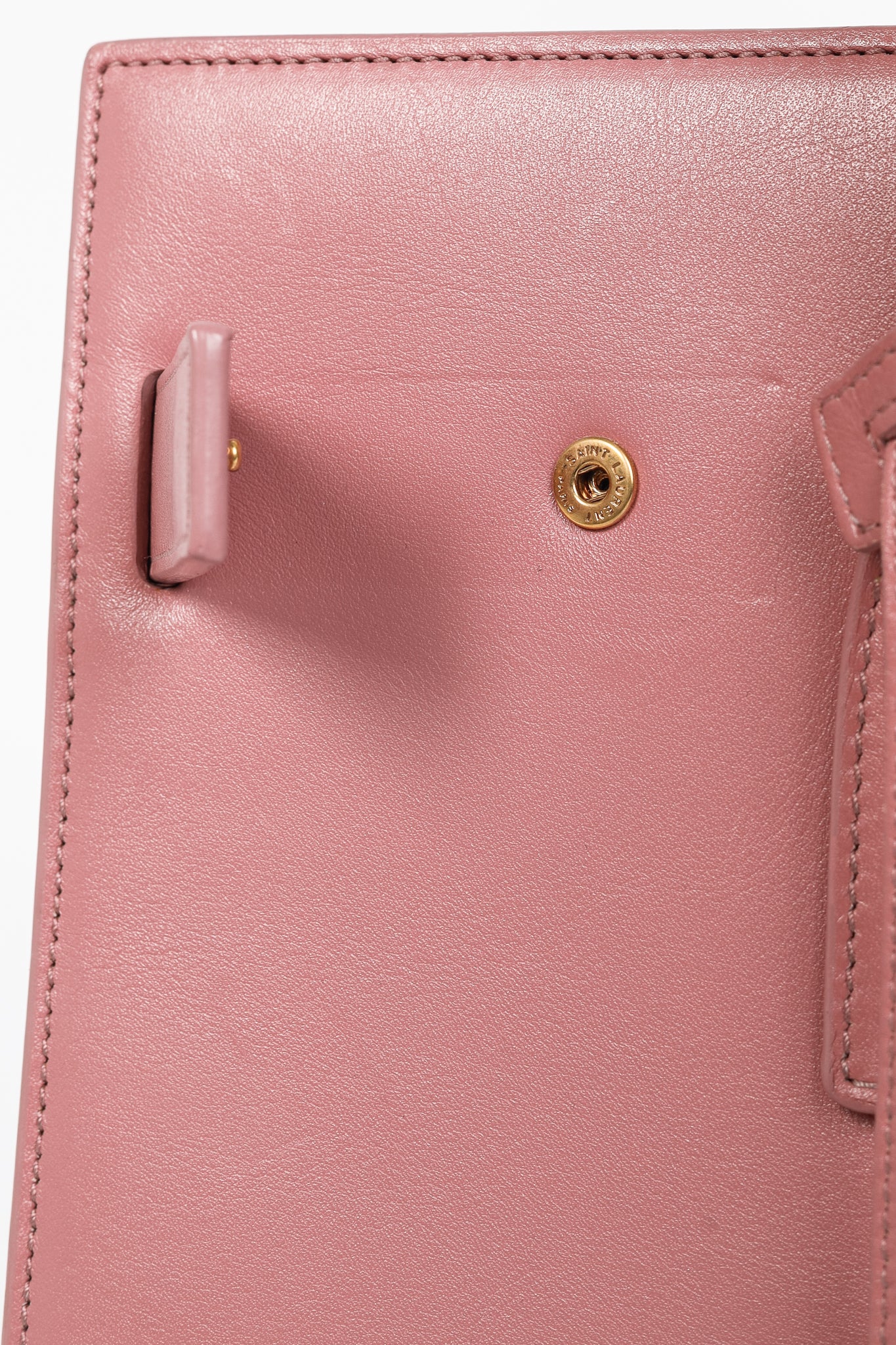 Saint Laurent Classic Small Sac de Jour Dark Rose Calfskin Tote