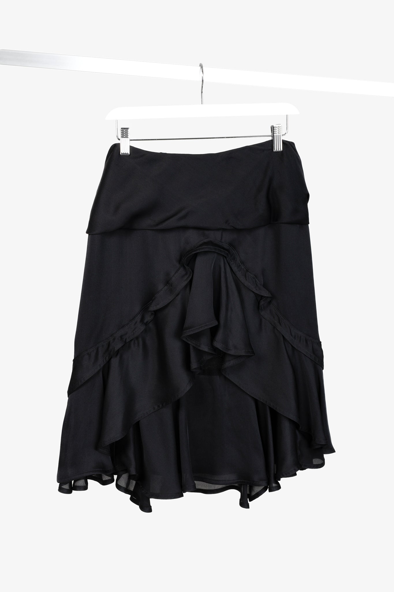 Yves Saint Laurent AW/03 Ruched Silk Skirt