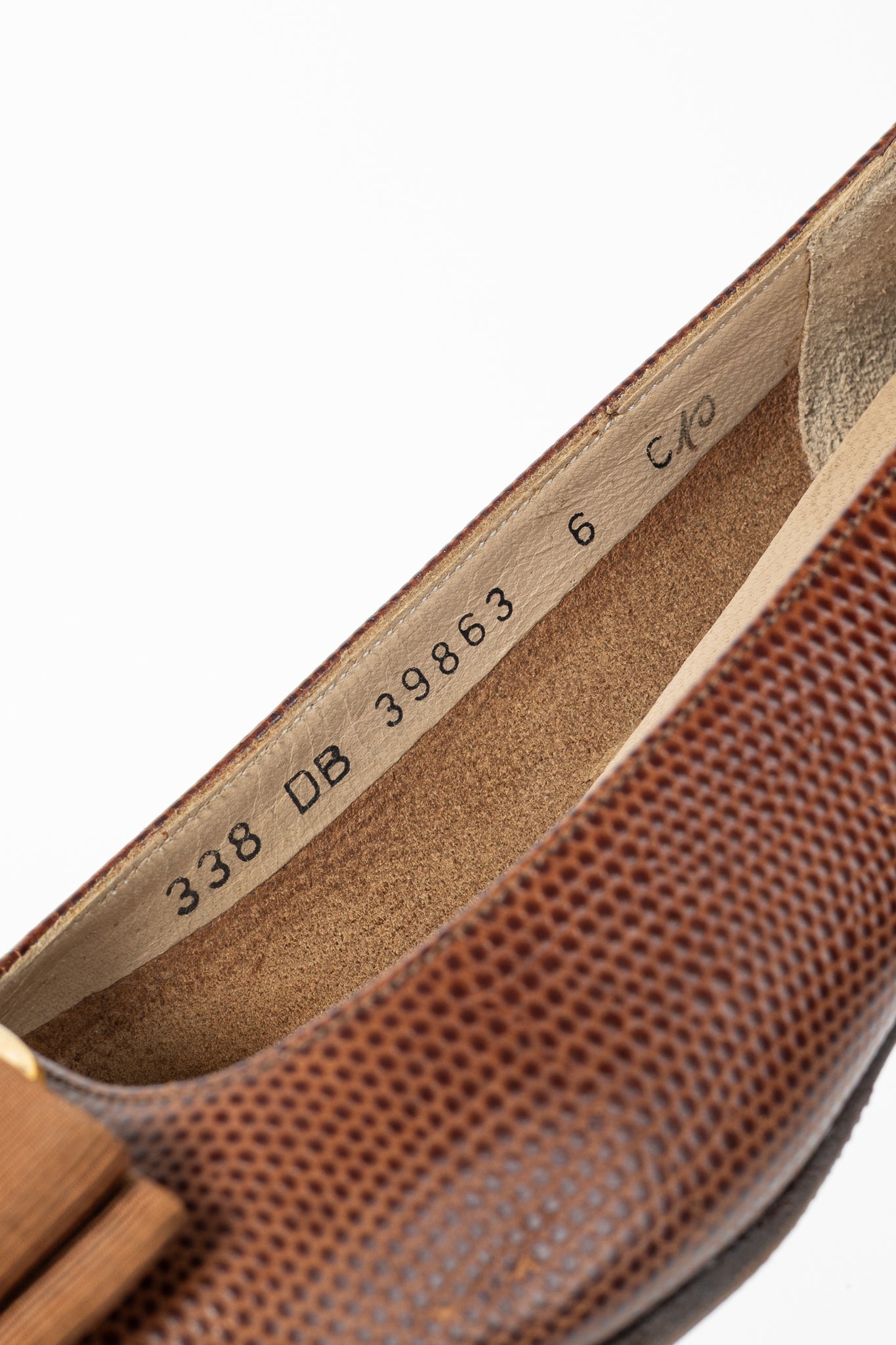 Salvatore Ferragamo Boutique Lillaz Tan Lizard-Embossed Bow Pumps