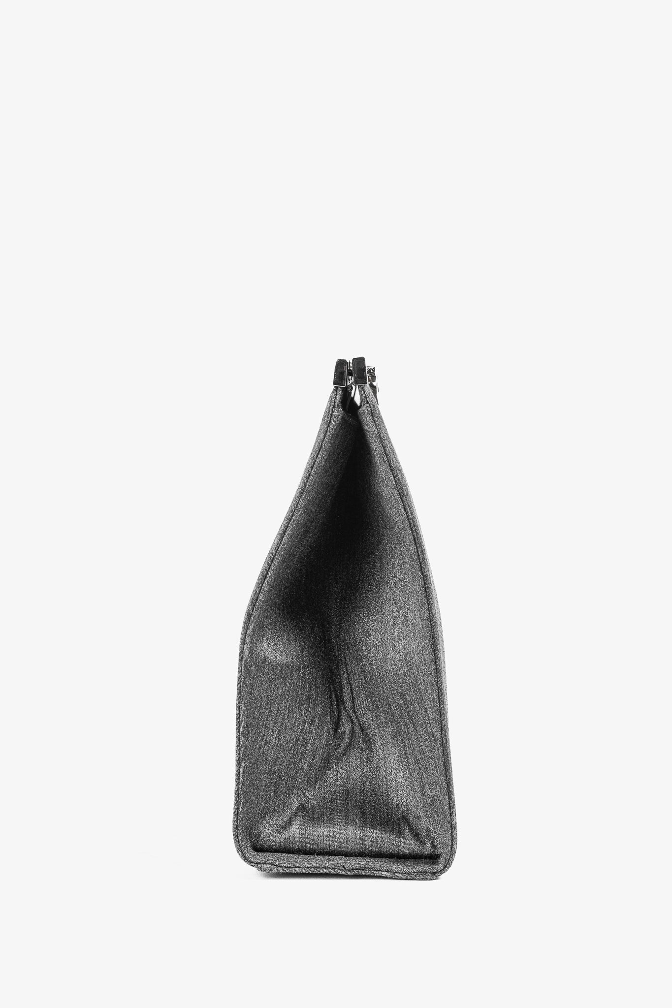 Salvatore Ferragamo Grey Flannel Gancini-Clasp Evening Bag