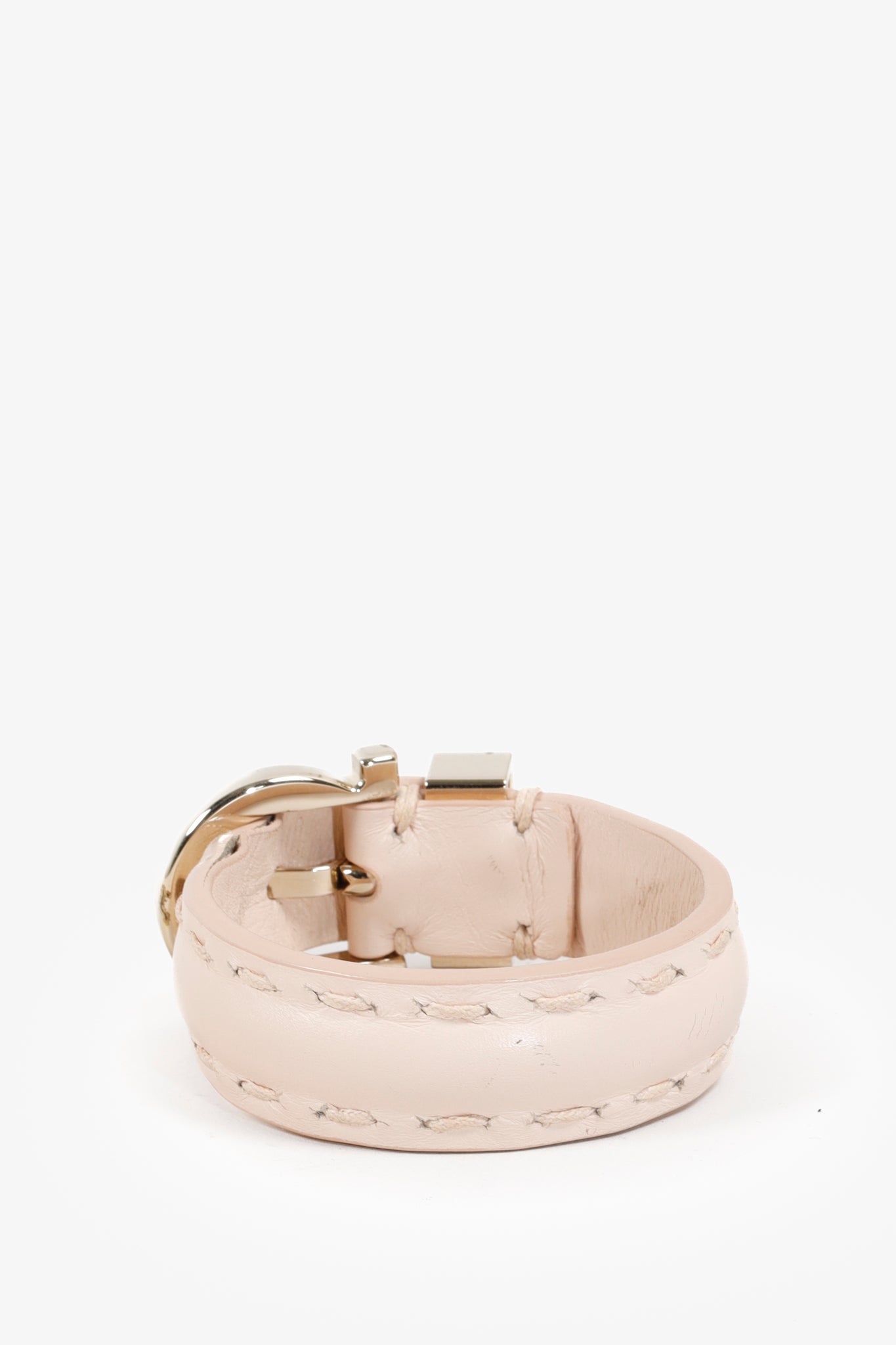 Ferragamo Nude Leather Wrap Bracelet