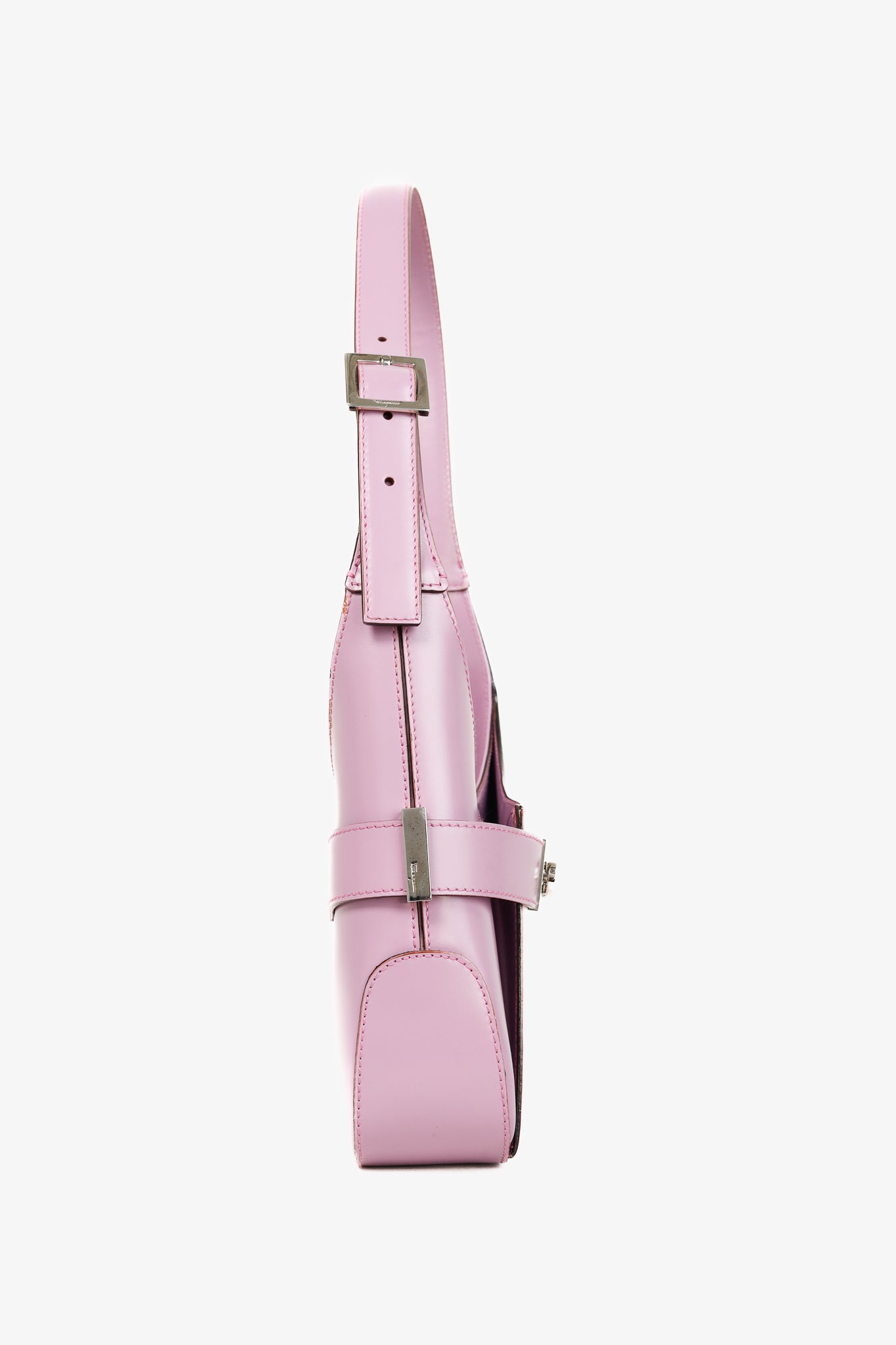 Salvatore Ferragamo Hobo Lilac Leather Mini Shoulder Bag