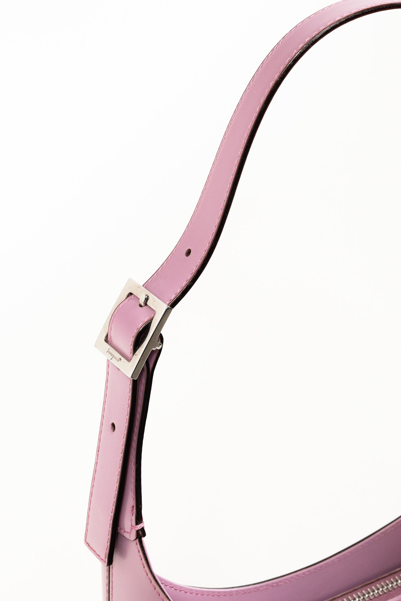 Salvatore Ferragamo Hobo Lilac Leather Mini Shoulder Bag