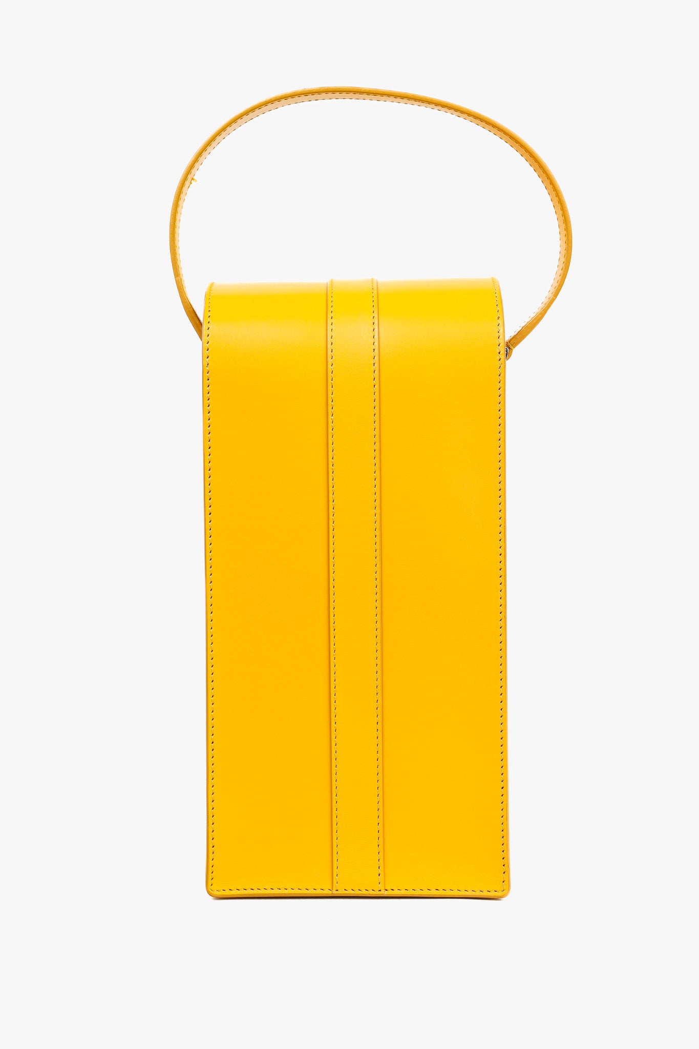 Salvatore Ferragamo SS/16 Sun Yellow Leather Long Structured Crossbody Bag