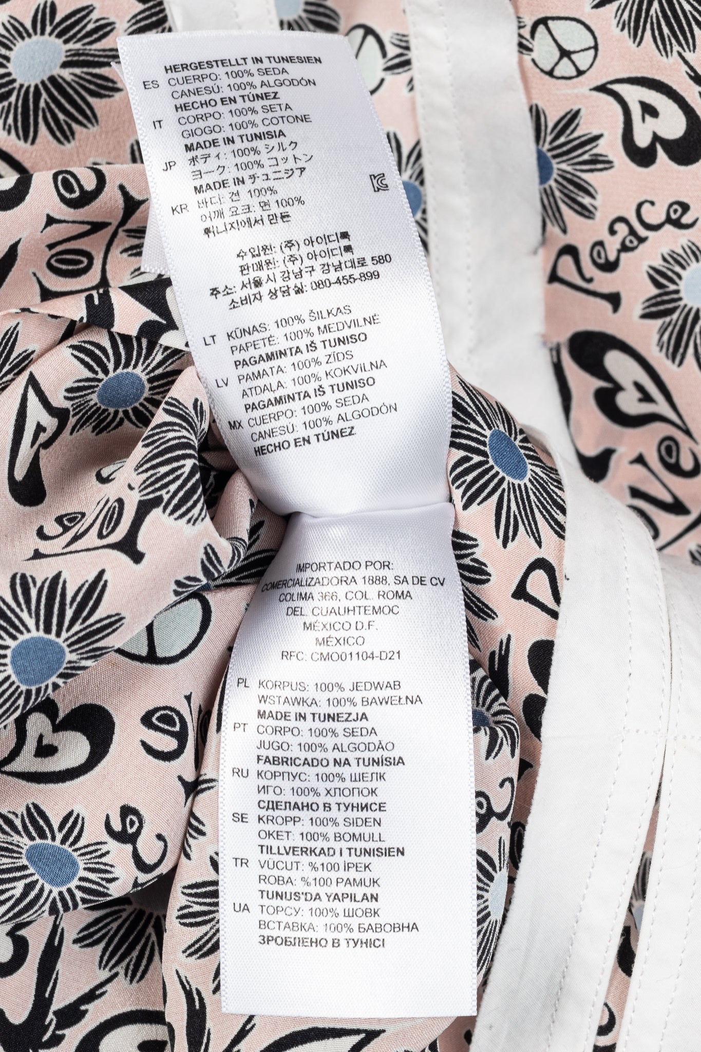 Sandro Estela Pink Floral Silk Crepe Tee