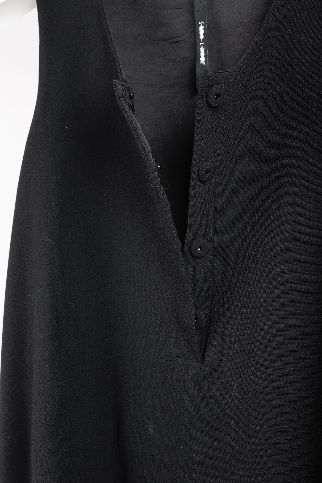 Sarah Lanzi AW/16 Minimalist Black Layered Sleeveless Dress