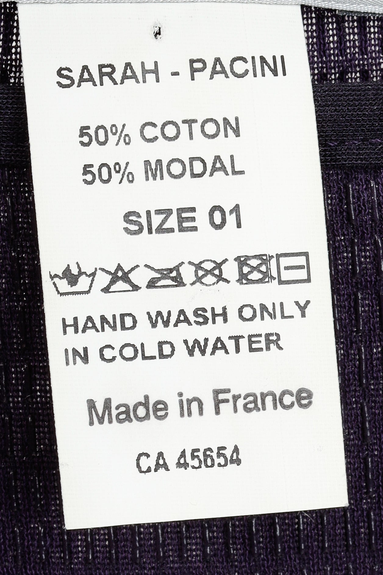 Sarah Pacini Purple Boatneck Textured Long-Sleeve Dress